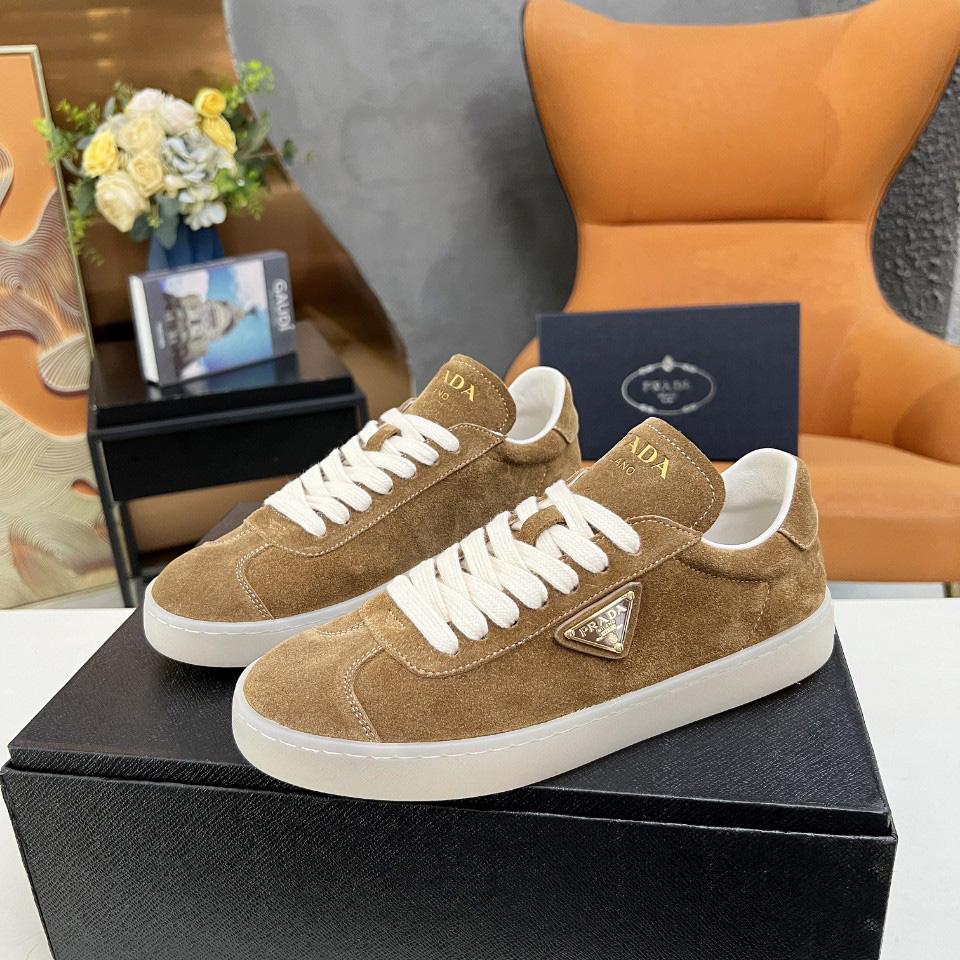 Prada Lane Suede Sneakers - DesignerGu