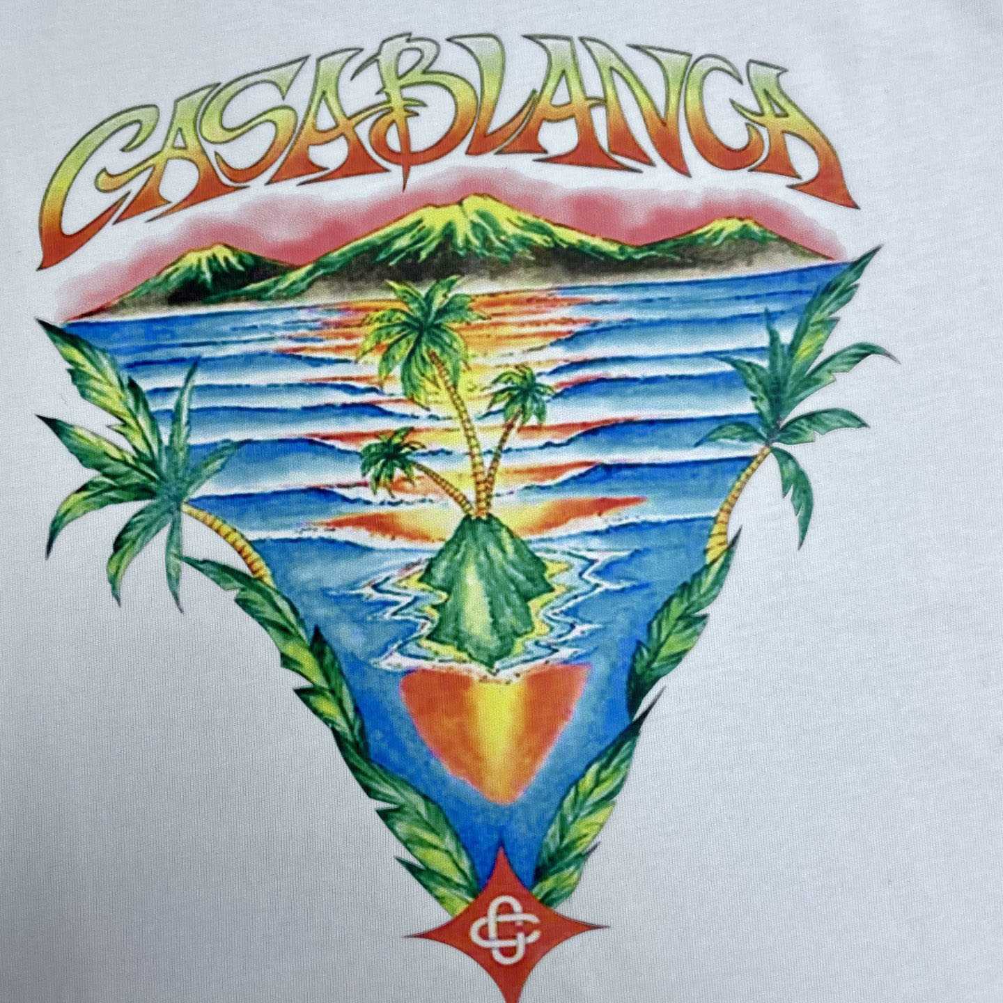 Casablanca White Innocence Triangle T-shirt Regular price C1120 - DesignerGu