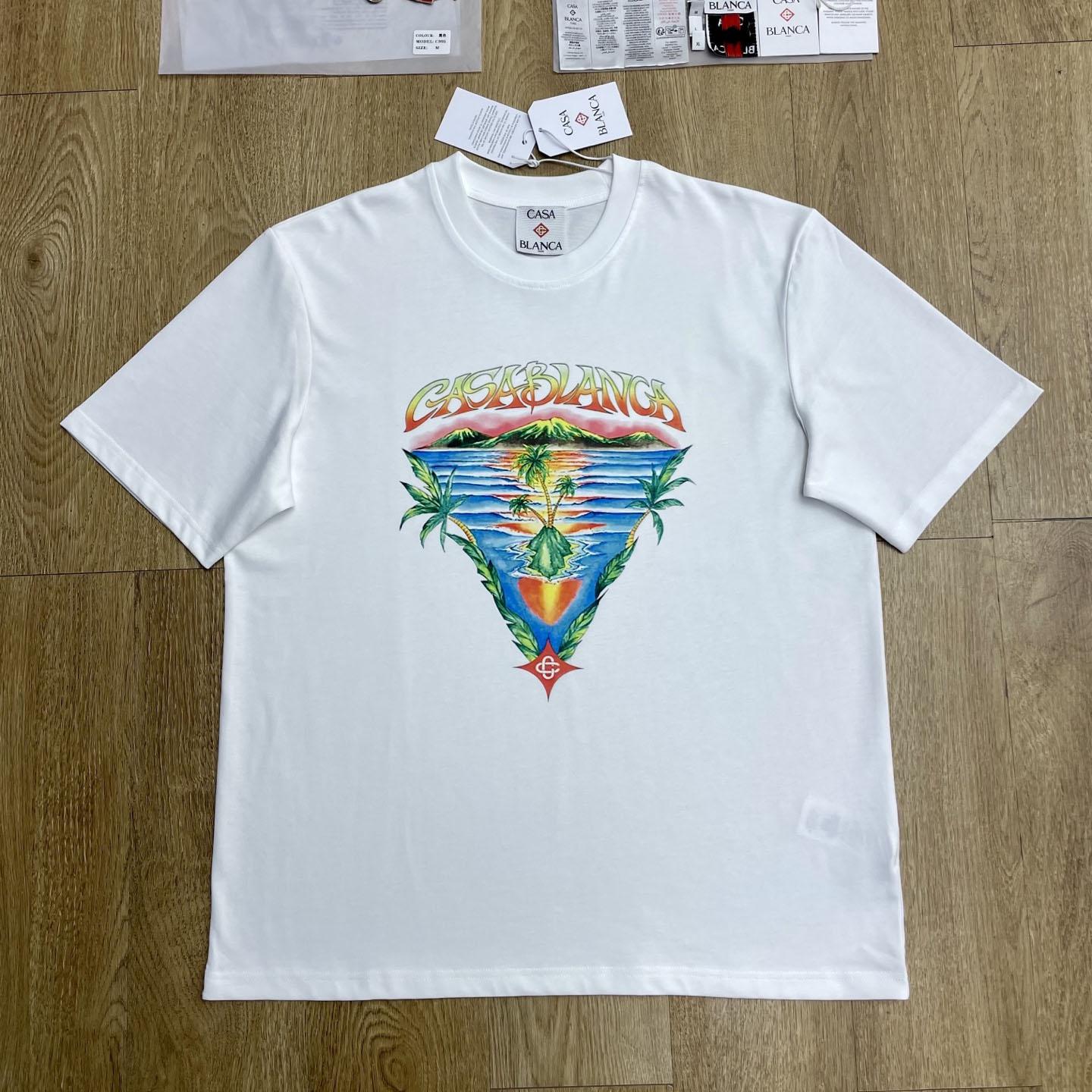 Casablanca White Innocence Triangle T-shirt Regular price C1120 - DesignerGu