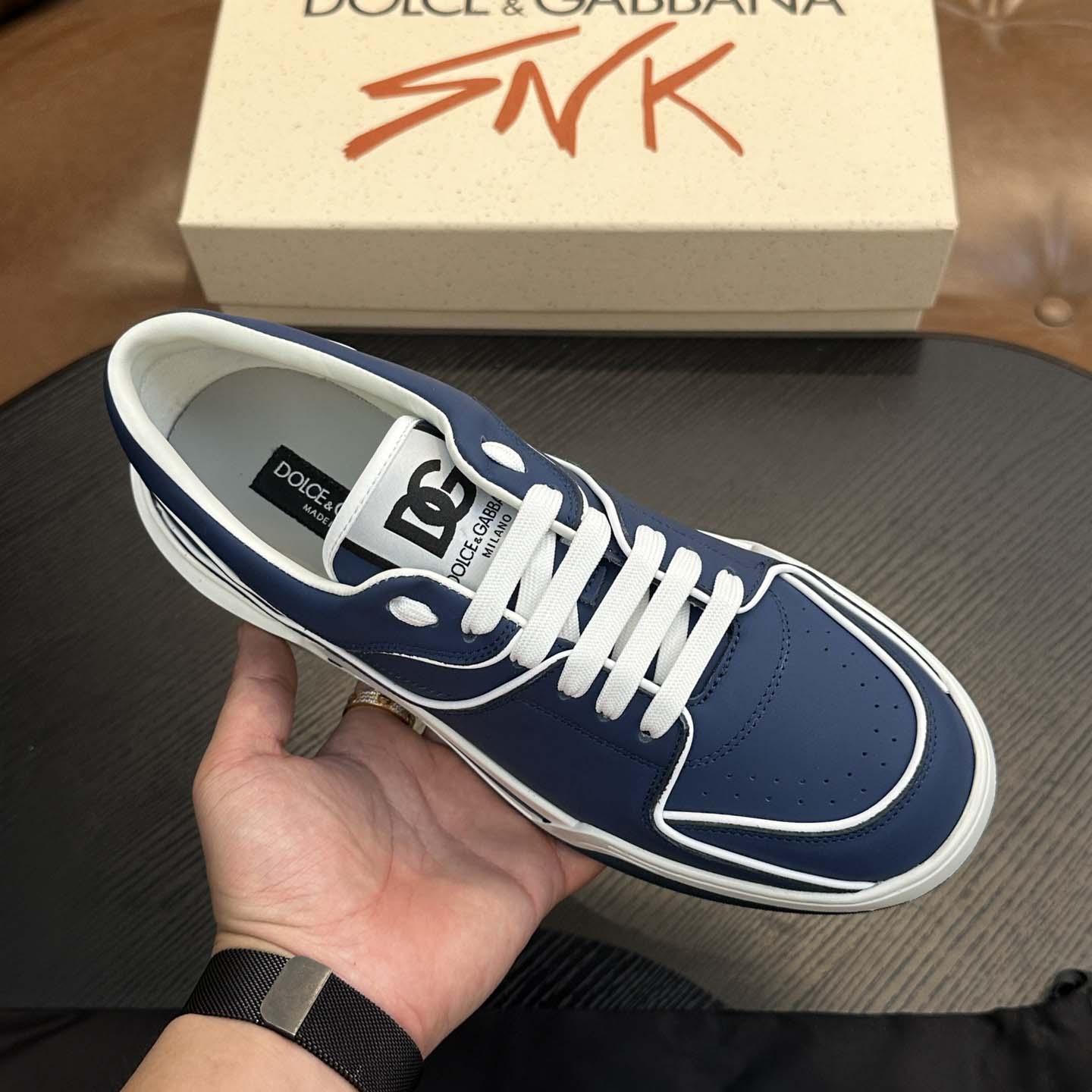 Dolce & Gabbana New Roma Leather Sneakers - DesignerGu