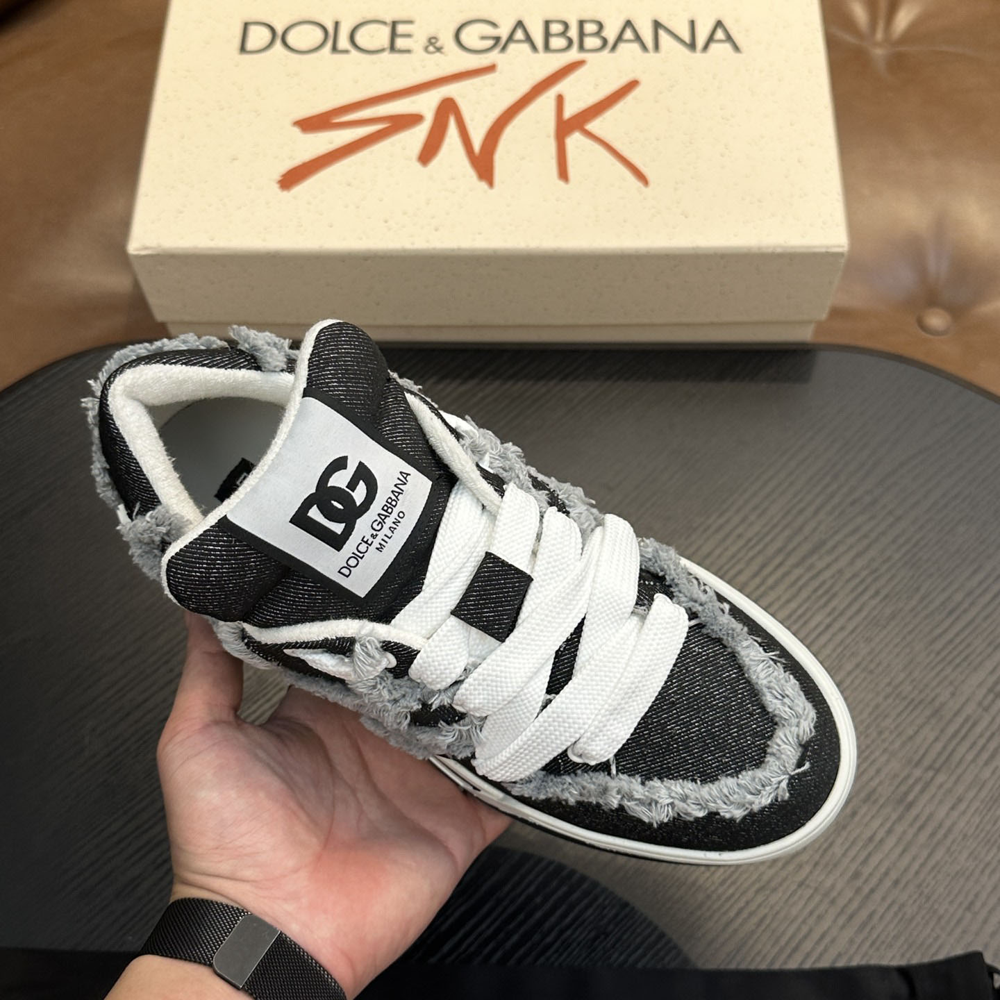 Dolce & Gabbana Denim New Roma Sneakers - DesignerGu