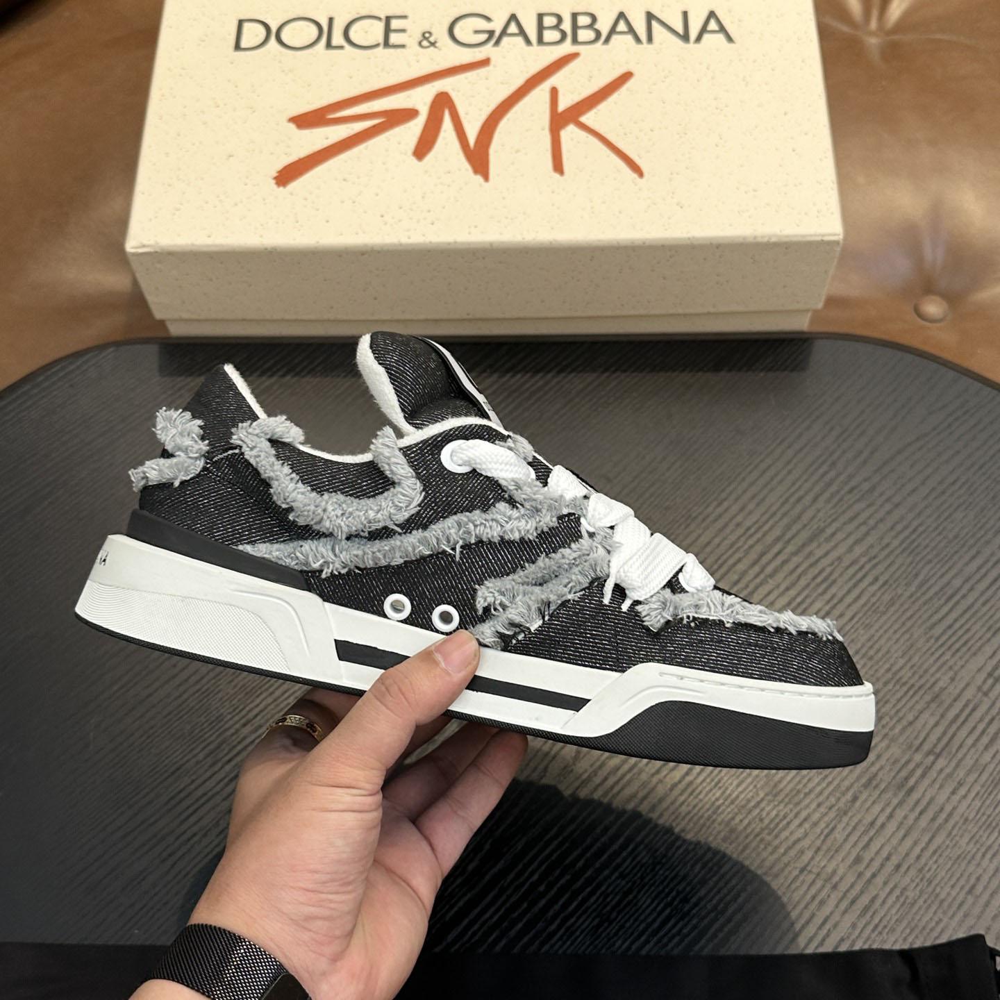 Dolce & Gabbana Denim New Roma Sneakers - DesignerGu