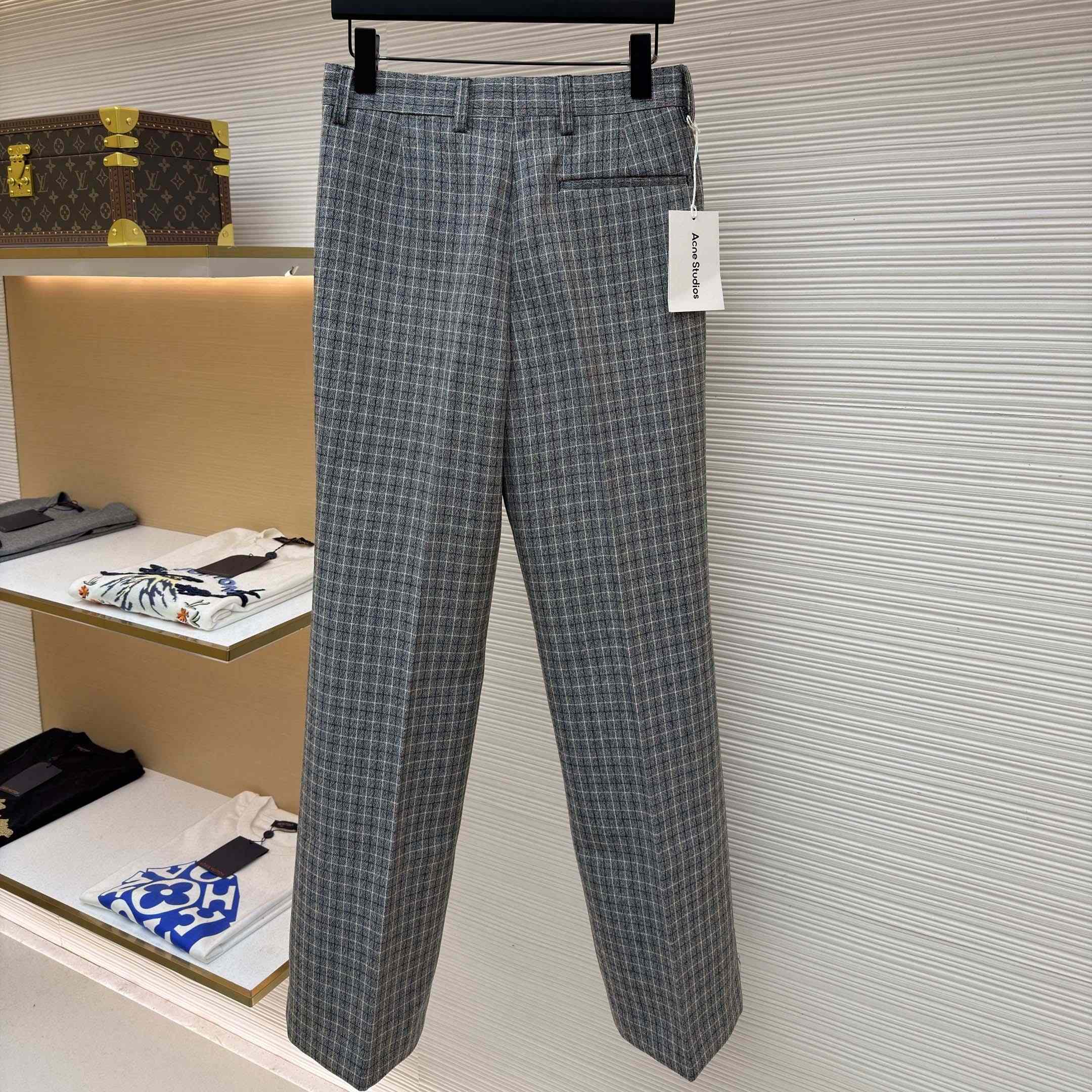 Acne Studios - Wool Check Trousers - DesignerGu