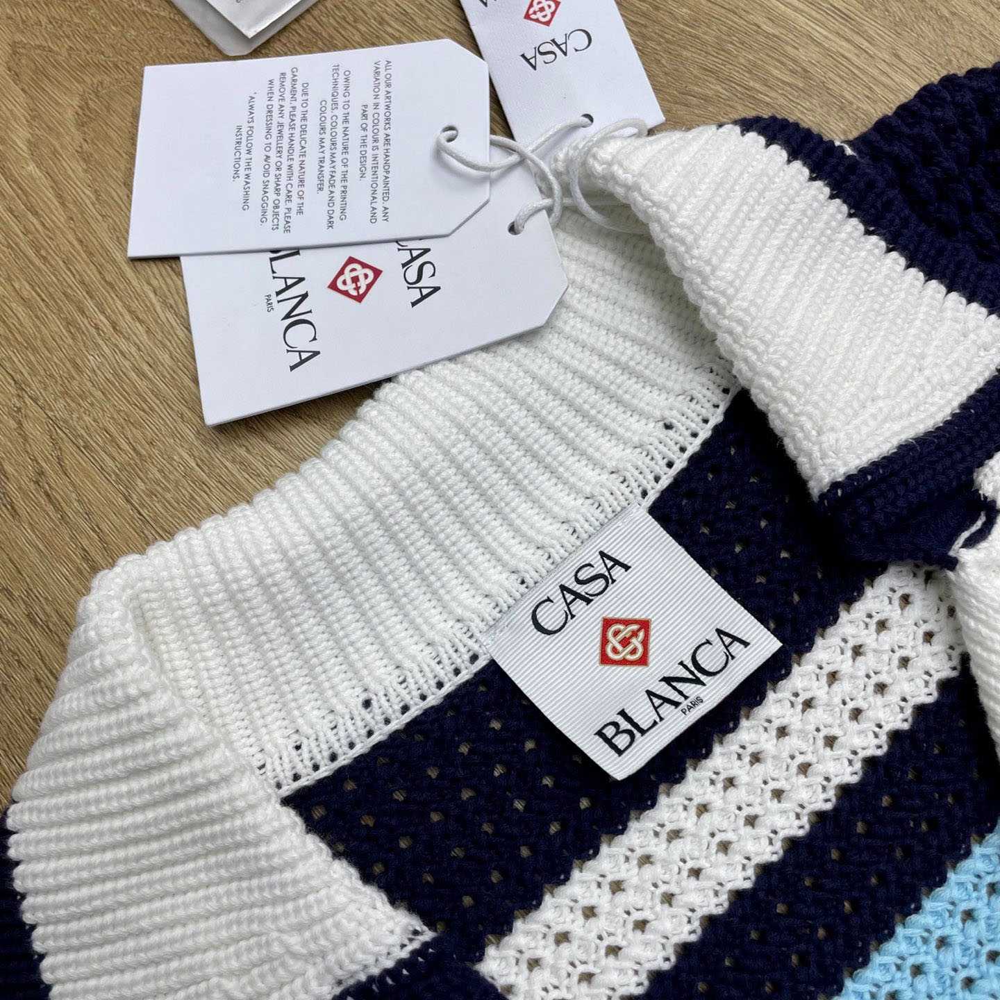 Casablanca Tennis Cotton Crochet Short Sleeve Shirt Z6038 - DesignerGu