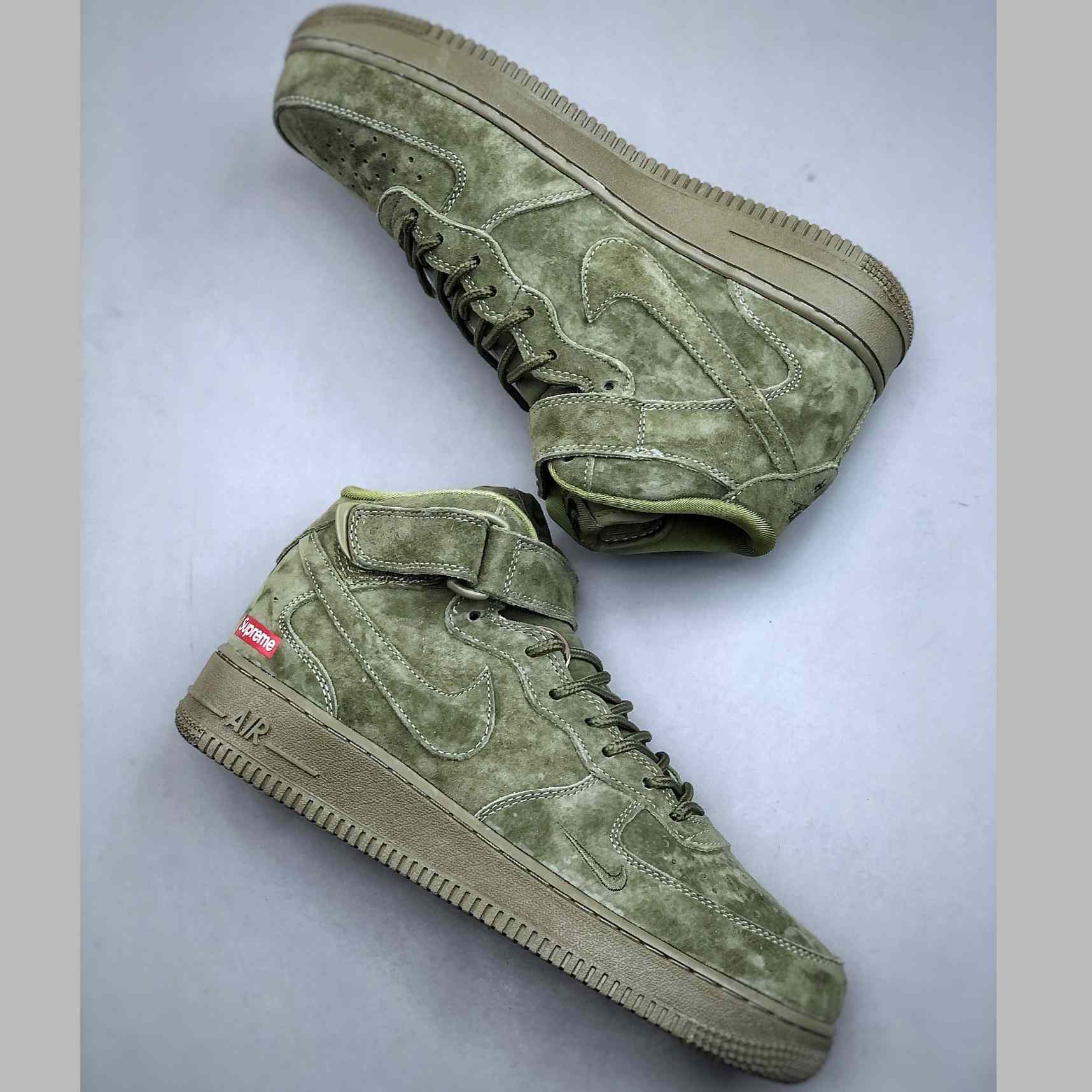  Supreme x Nike Air Force 1  Mid '07 'Legion Green'    DV0788-005 - DesignerGu
