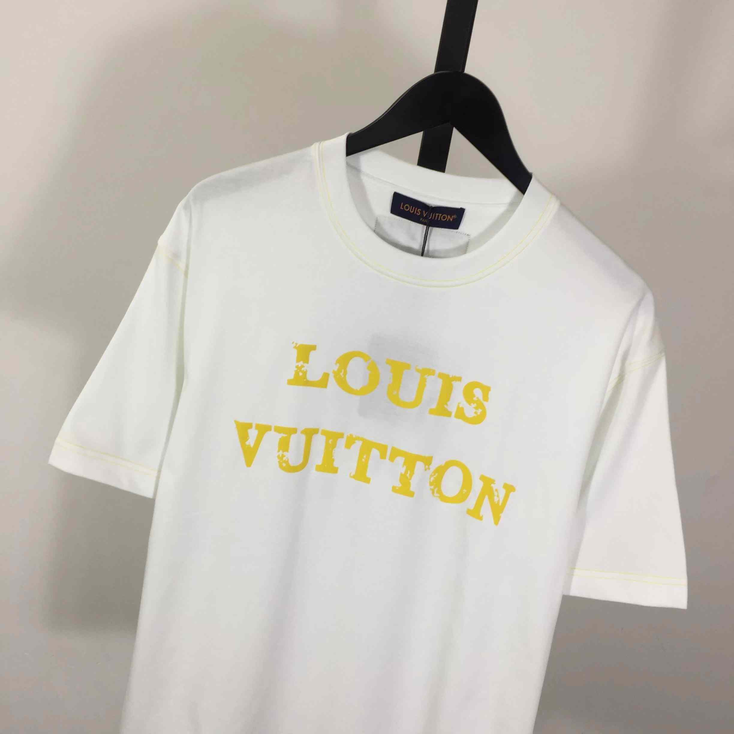 Louis Vuitton Cotton Crewneck Short-sleeve T-shirt - DesignerGu