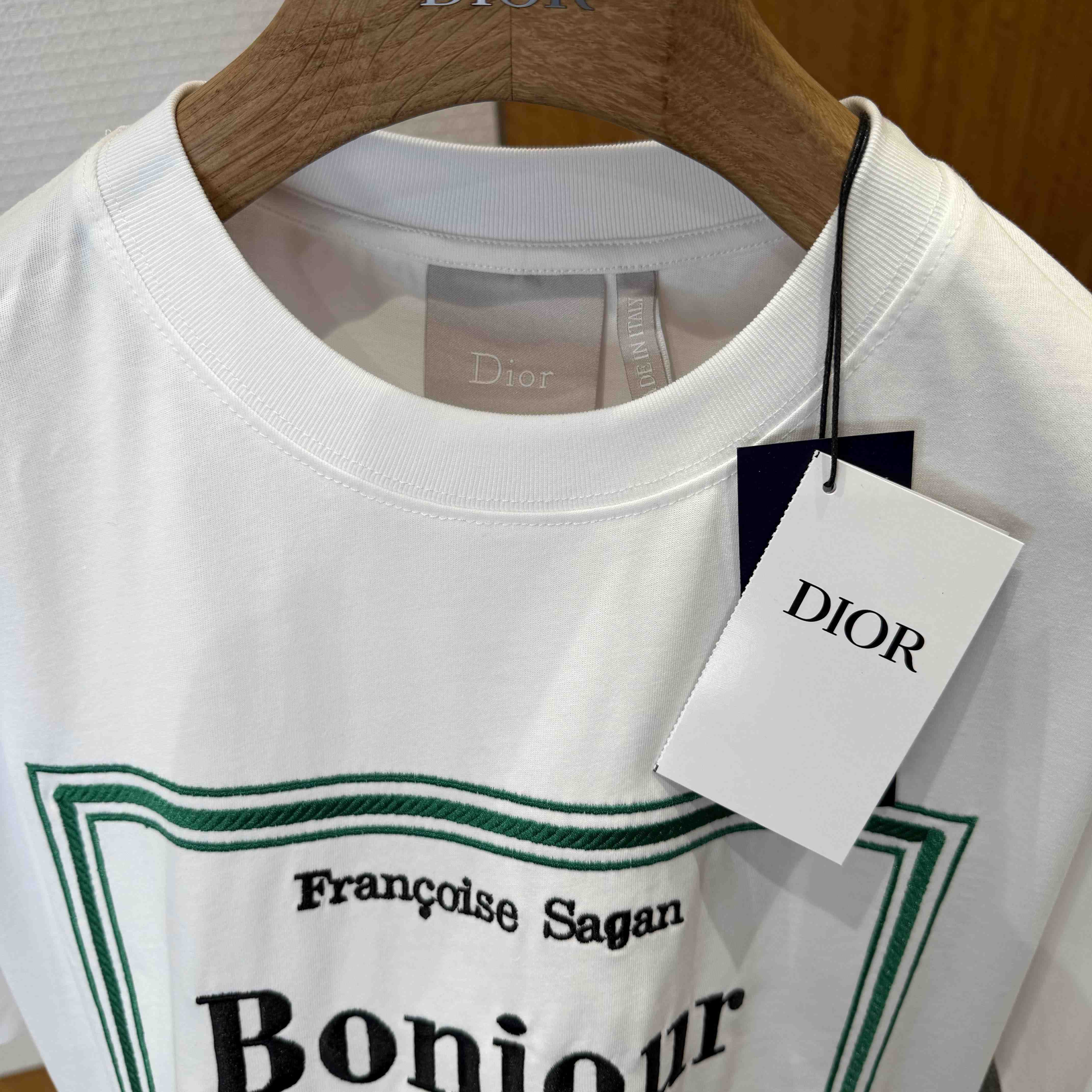 Dior T-Shirt with Book Cover Embroidery - DesignerGu