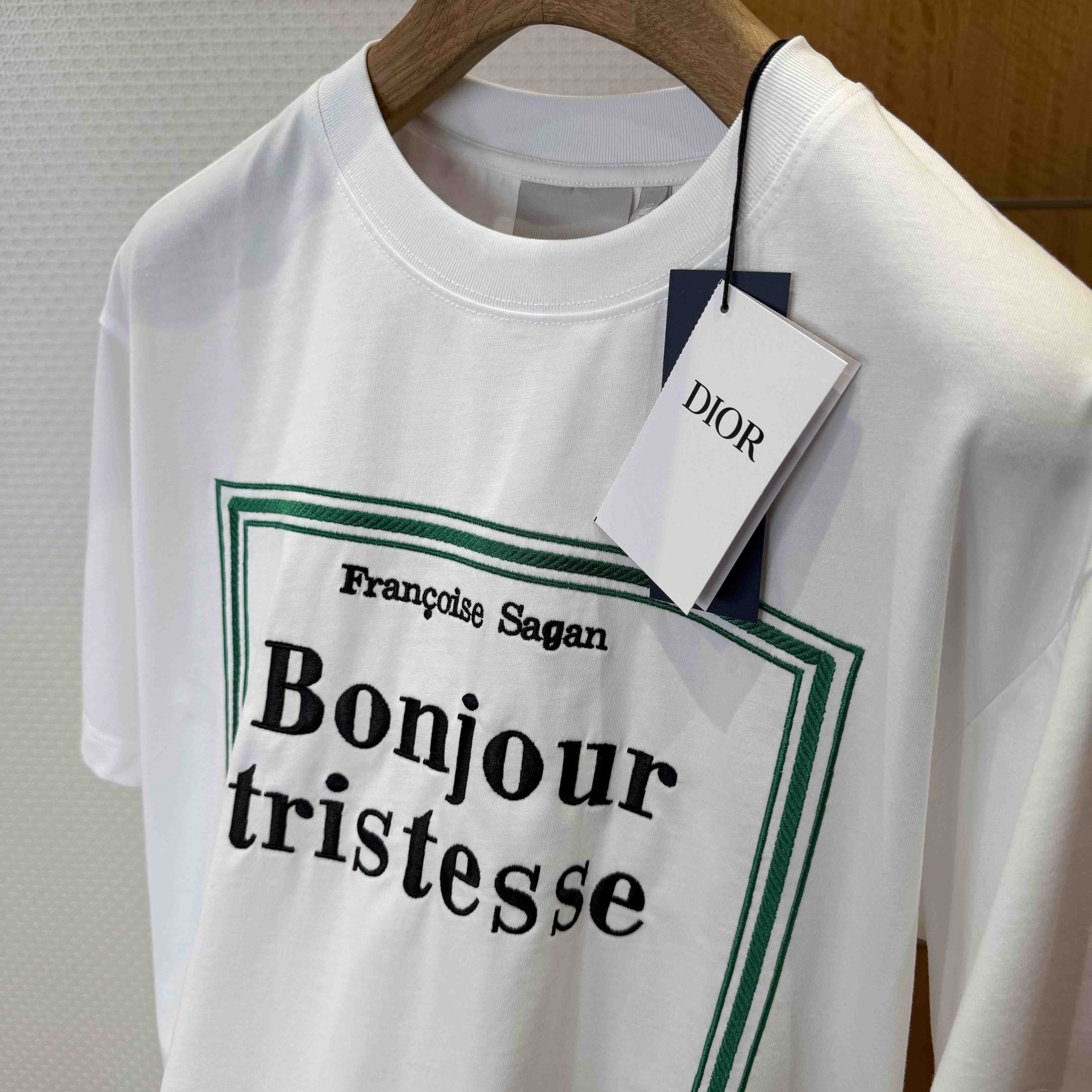 Dior T-Shirt with Book Cover Embroidery - DesignerGu