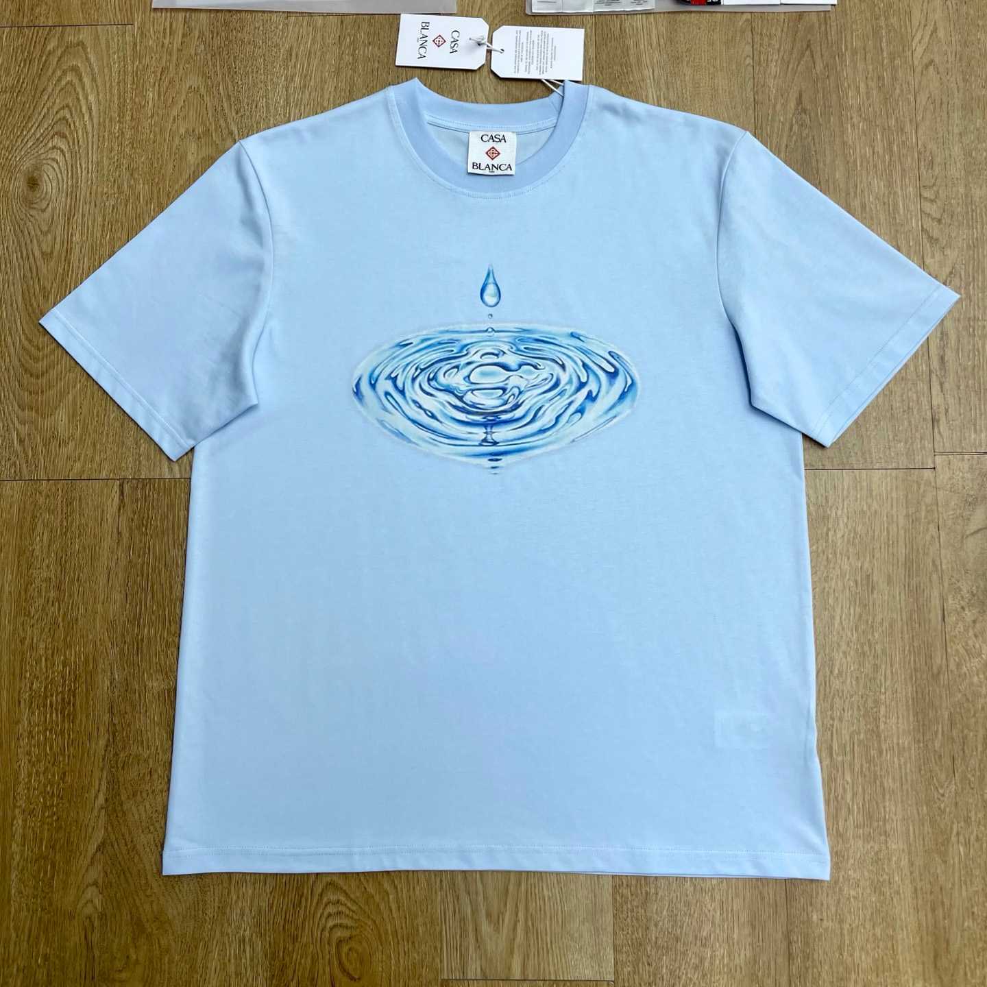 Casablanca DRIP LOGO SHORT SLEEVE T‑SHIRT C1129 - DesignerGu