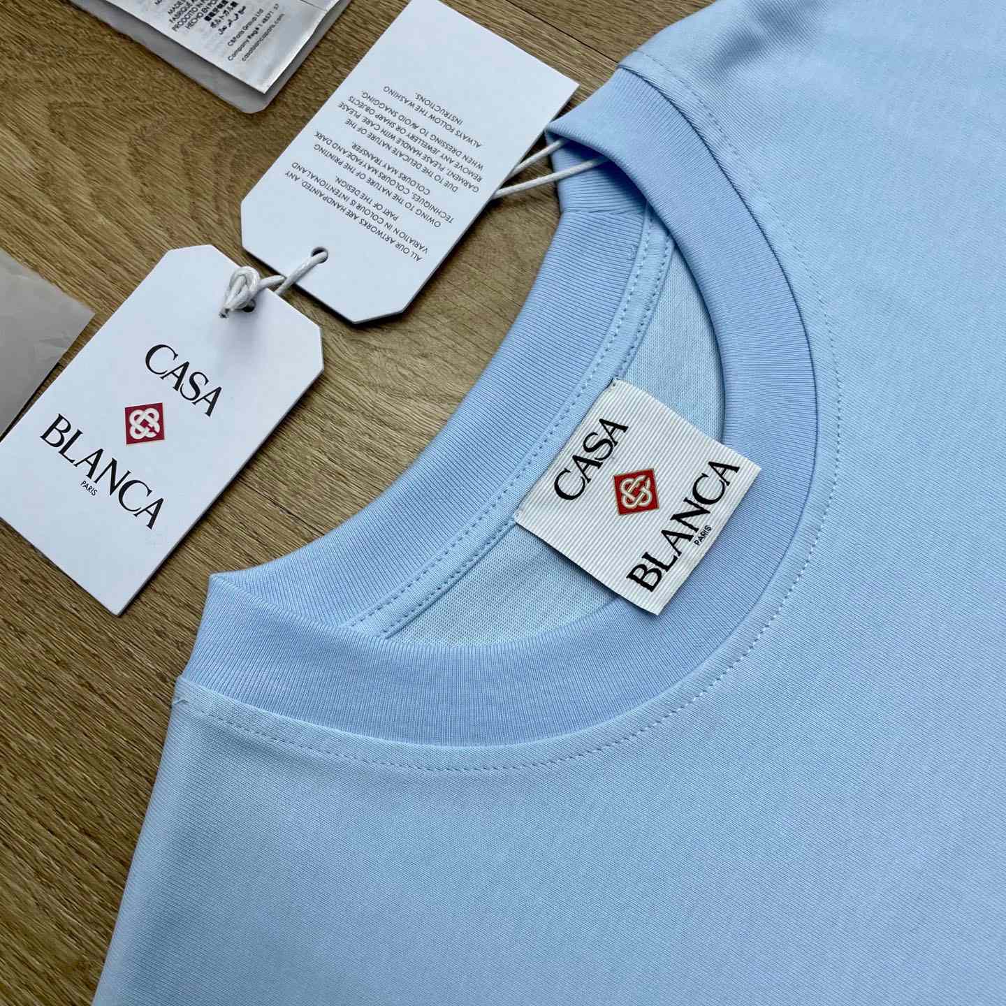 Casablanca DRIP LOGO SHORT SLEEVE T‑SHIRT C1129 - DesignerGu