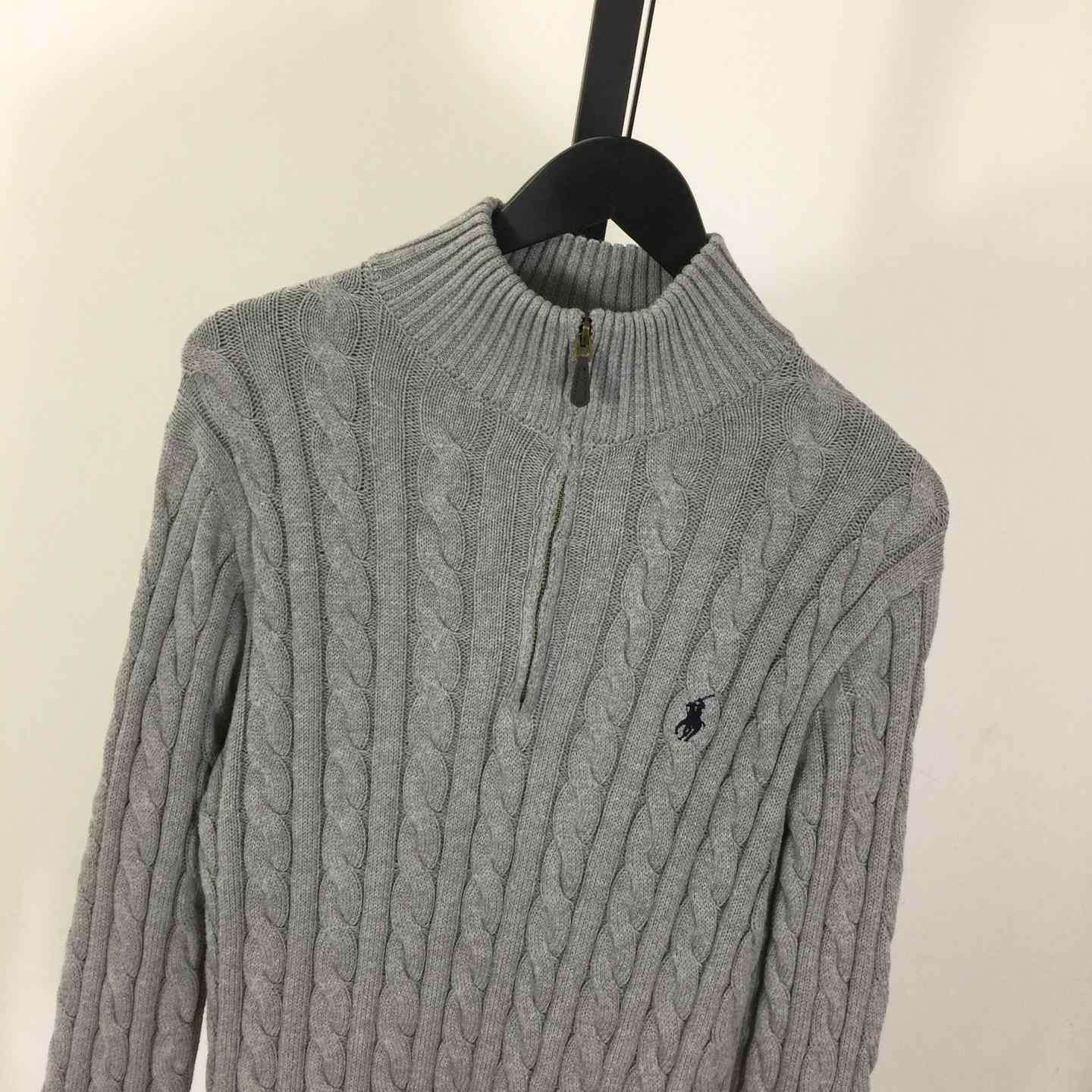 Polo Ralph Cable-Knit Cotton Quarter-Zip Jumper - DesignerGu