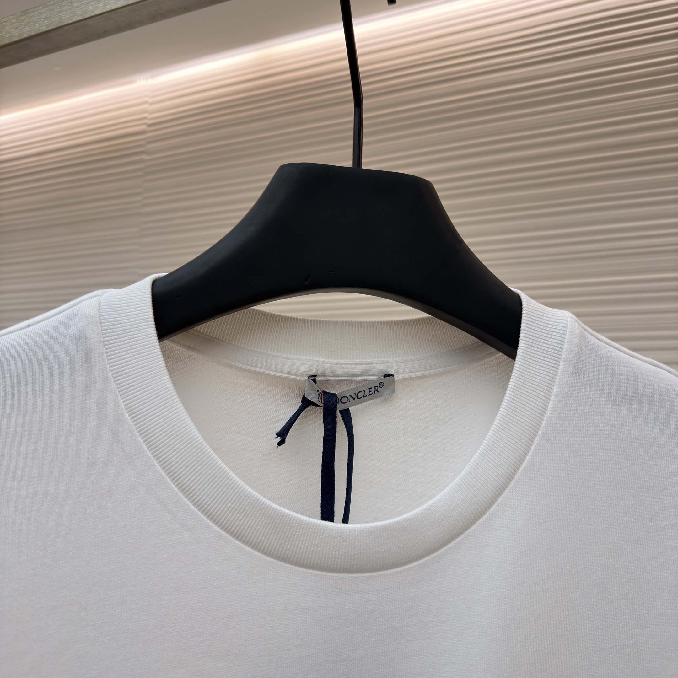 Moncler Embroidered Tricolor Logo Cotton T-Shirt - DesignerGu