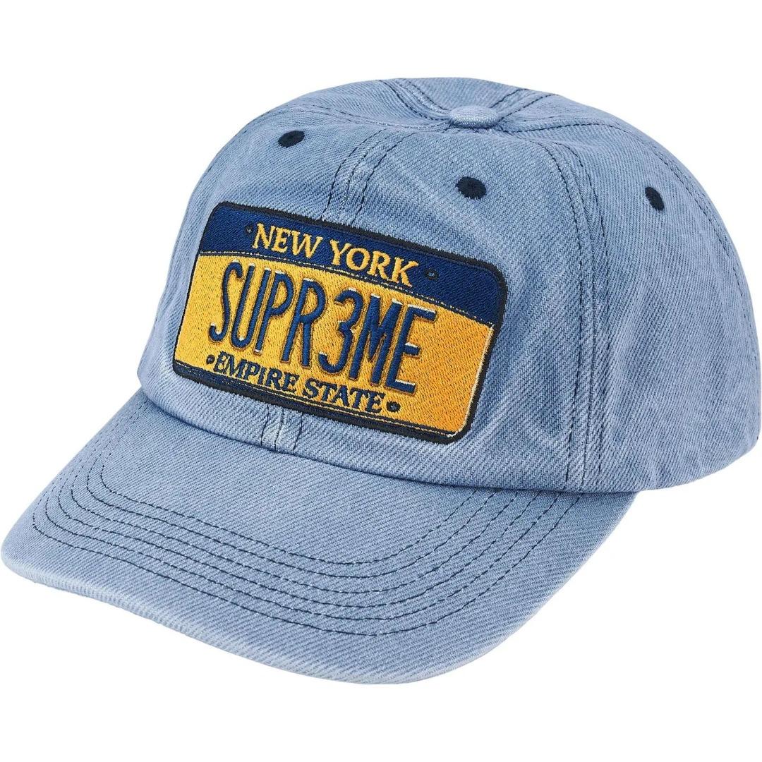 Supreme License Plate 6-Panel 'Denim' - DesignerGu