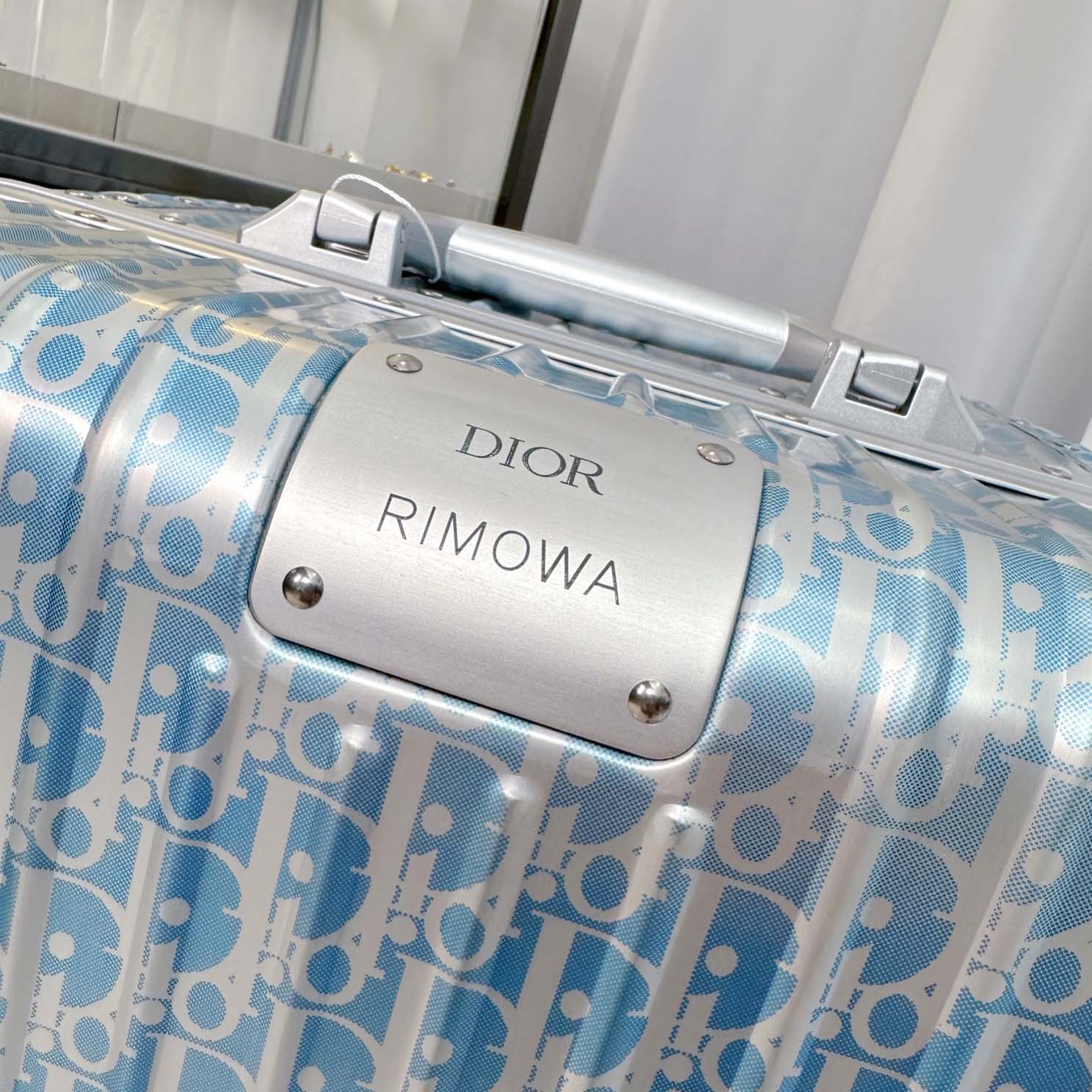 Christian Dior x Rimowa Aluminum Gradient Cabin Luggage - DesignerGu
