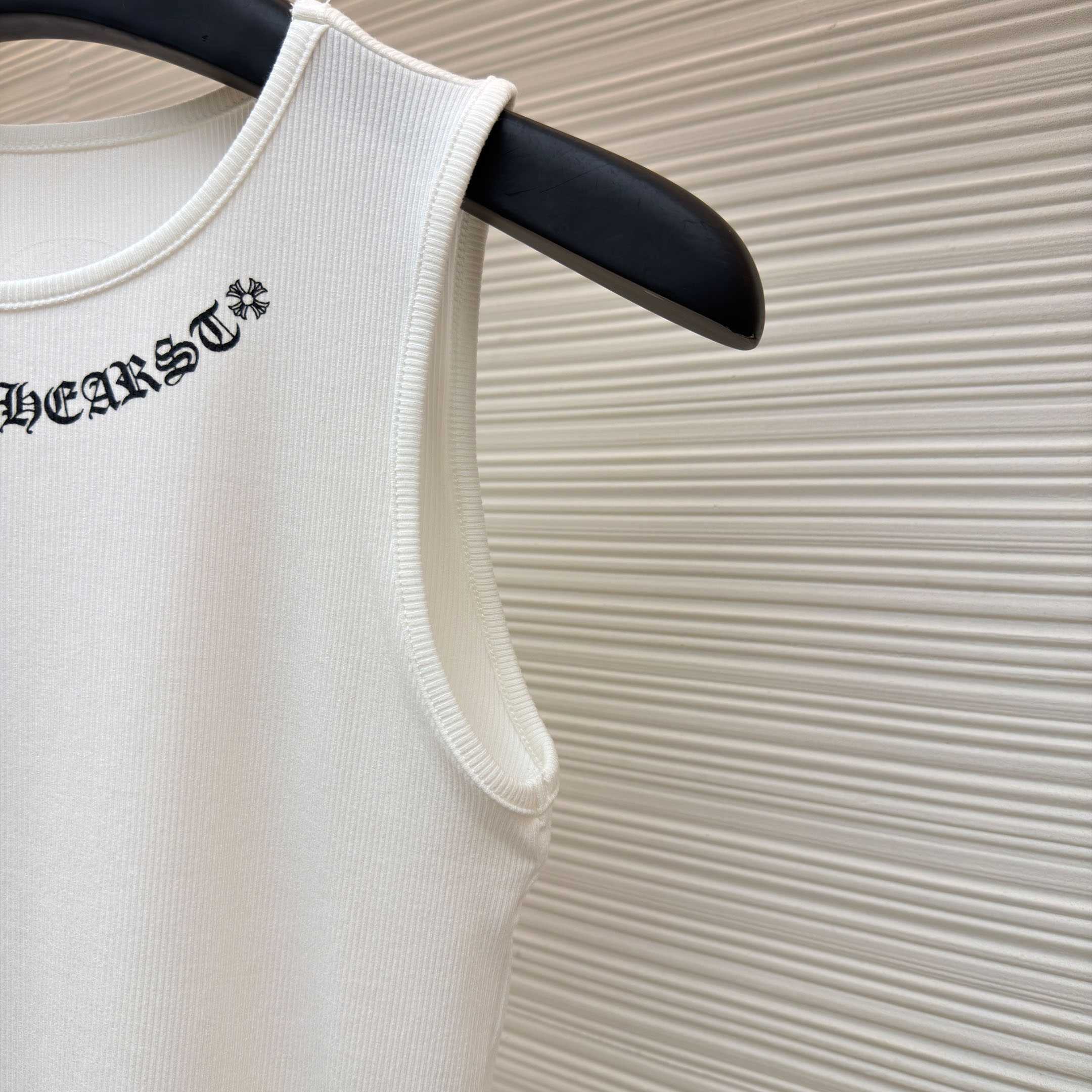 Chrome Hearts Neck Logo Miyumi Sisters White Tank Top - DesignerGu