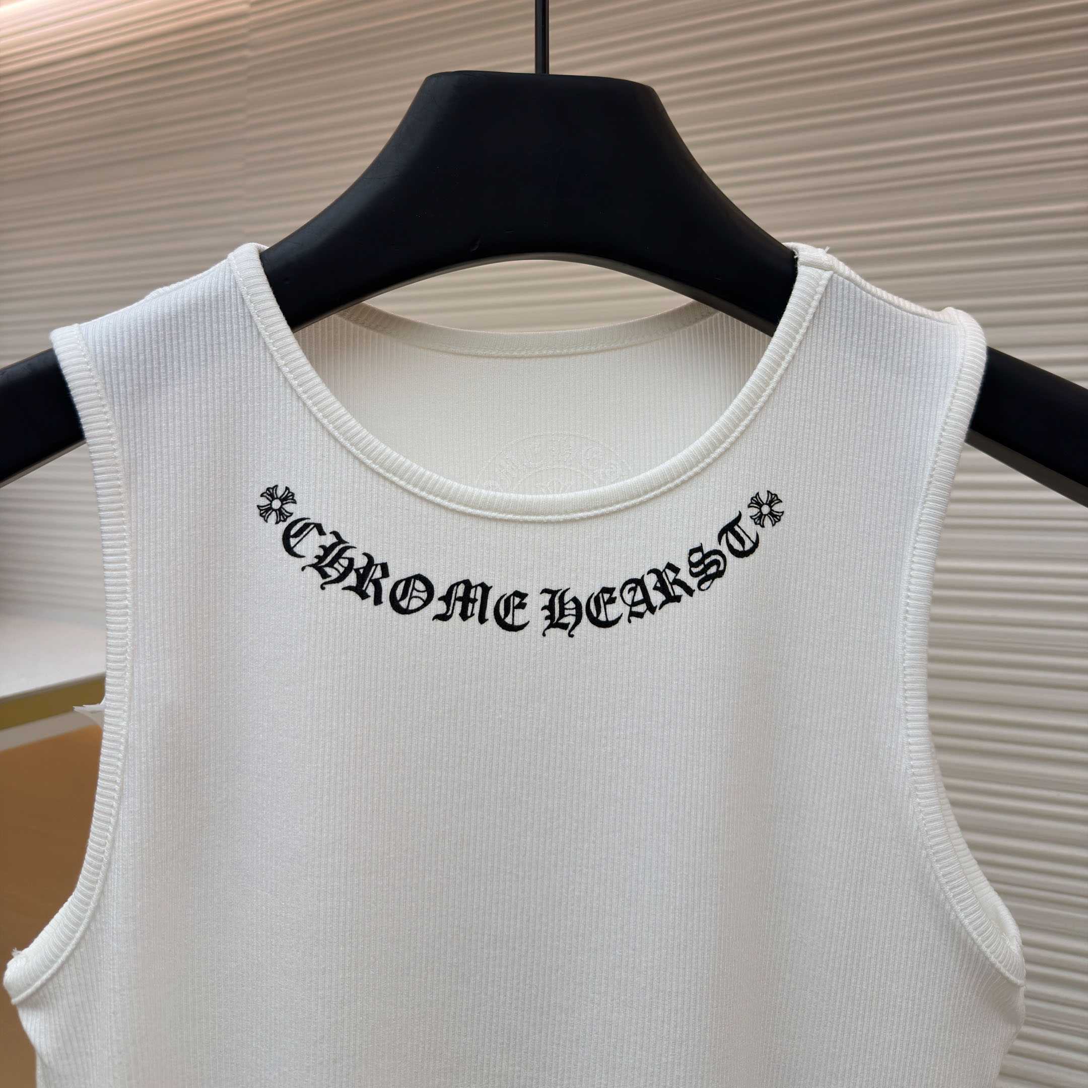 Chrome Hearts Neck Logo Miyumi Sisters White Tank Top - DesignerGu