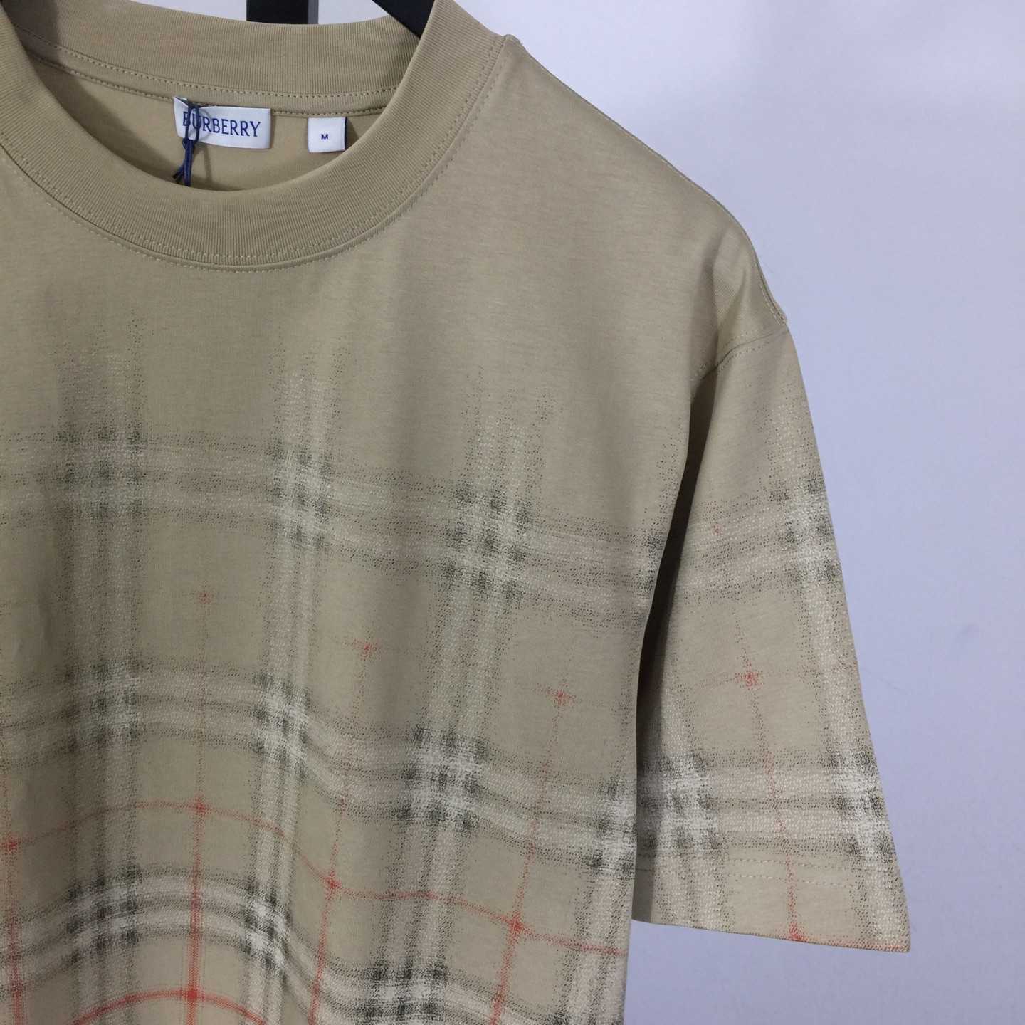 Burberry Gradient Check Cotton T-shirt - DesignerGu