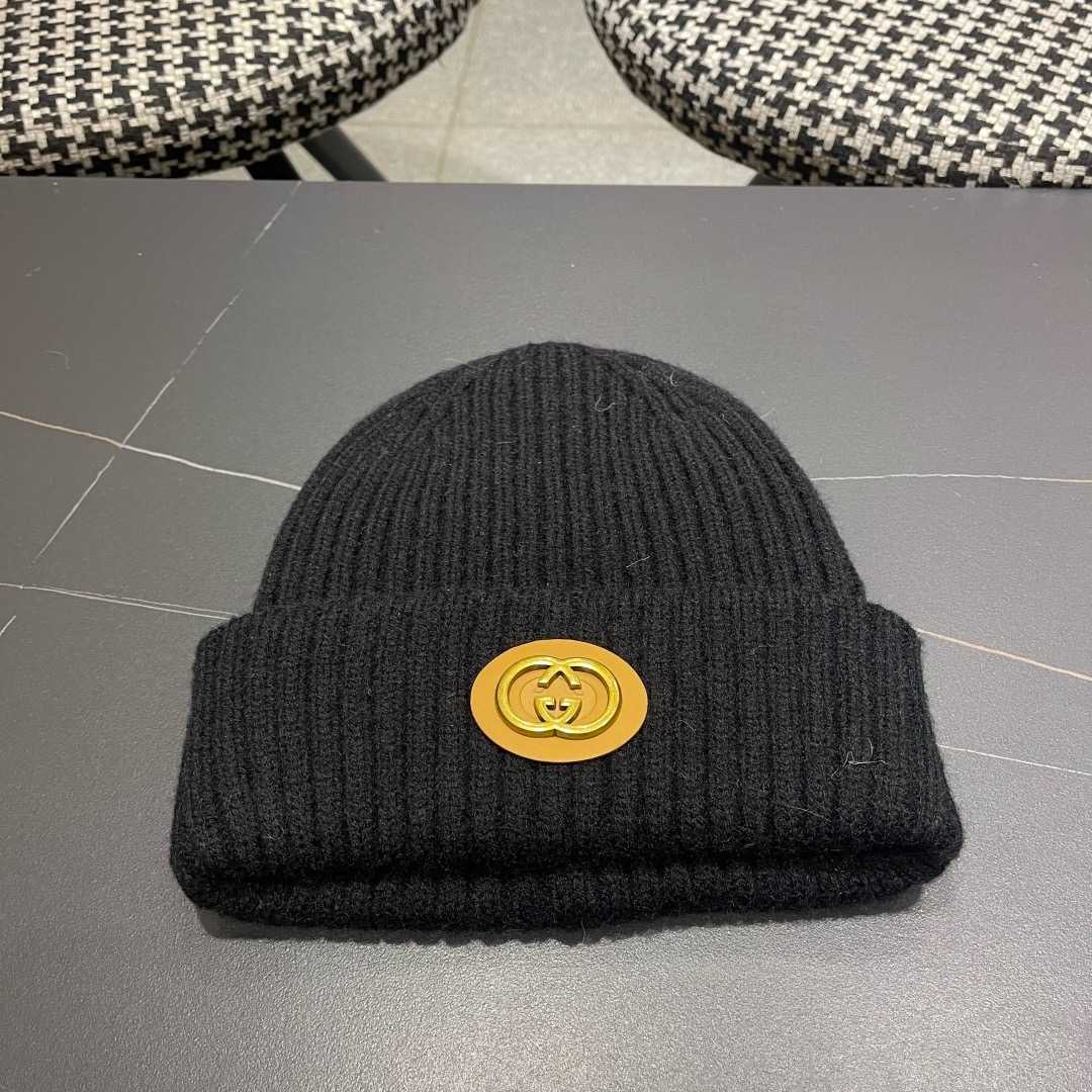 Gucci  Wool Cashmere Hat With Double G - DesignerGu