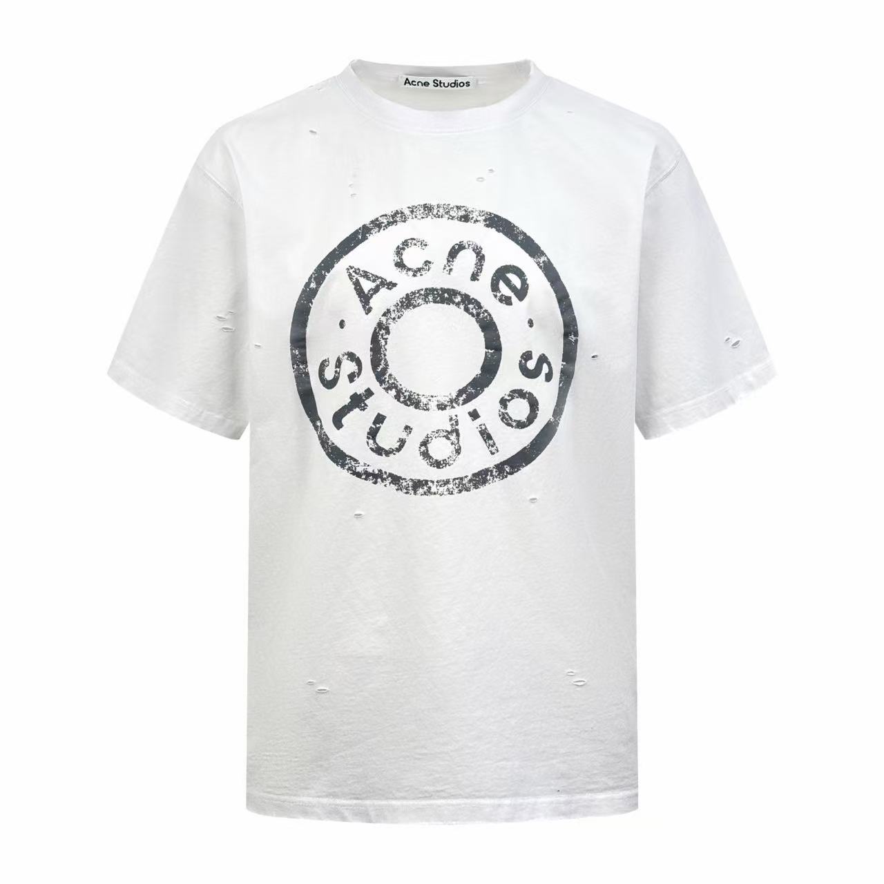 Acne Studios Distressed Logo T-shirt - DesignerGu