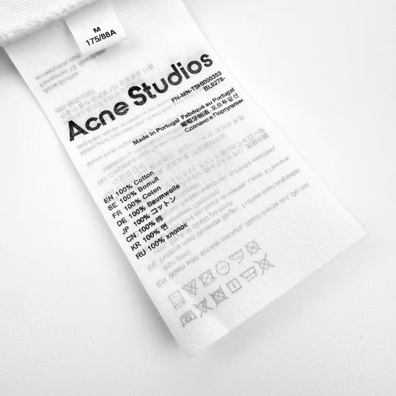 Acne Studios Distressed Logo T-shirt - DesignerGu