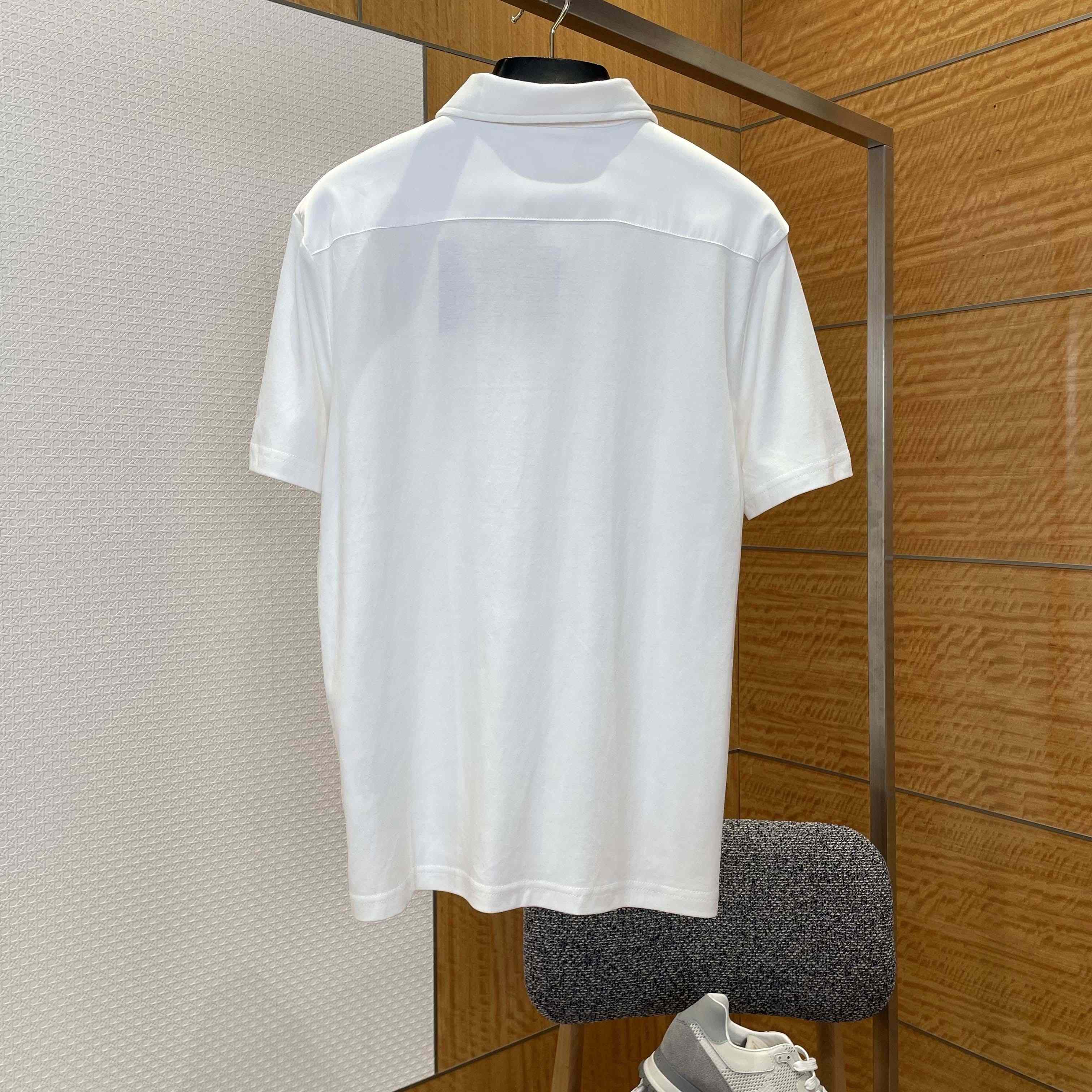 Prada Stretch Cotton Polo Shirt With Re-Nylon Details - DesignerGu