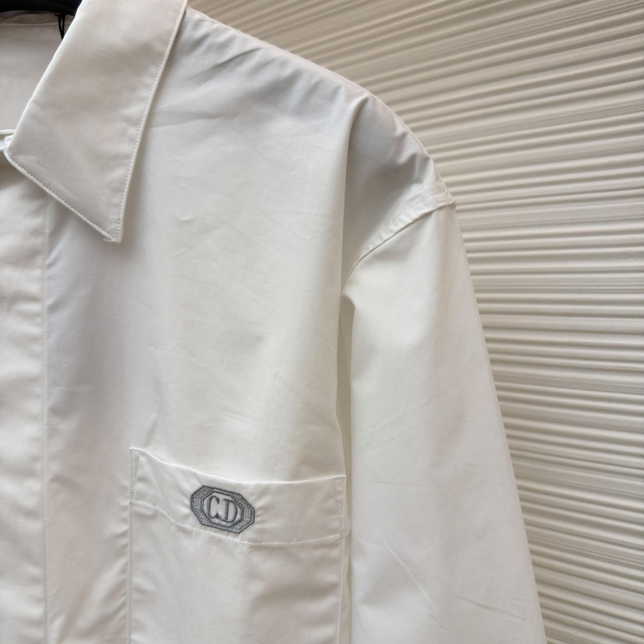 Dior Shirt with CD Box Embroidery - DesignerGu