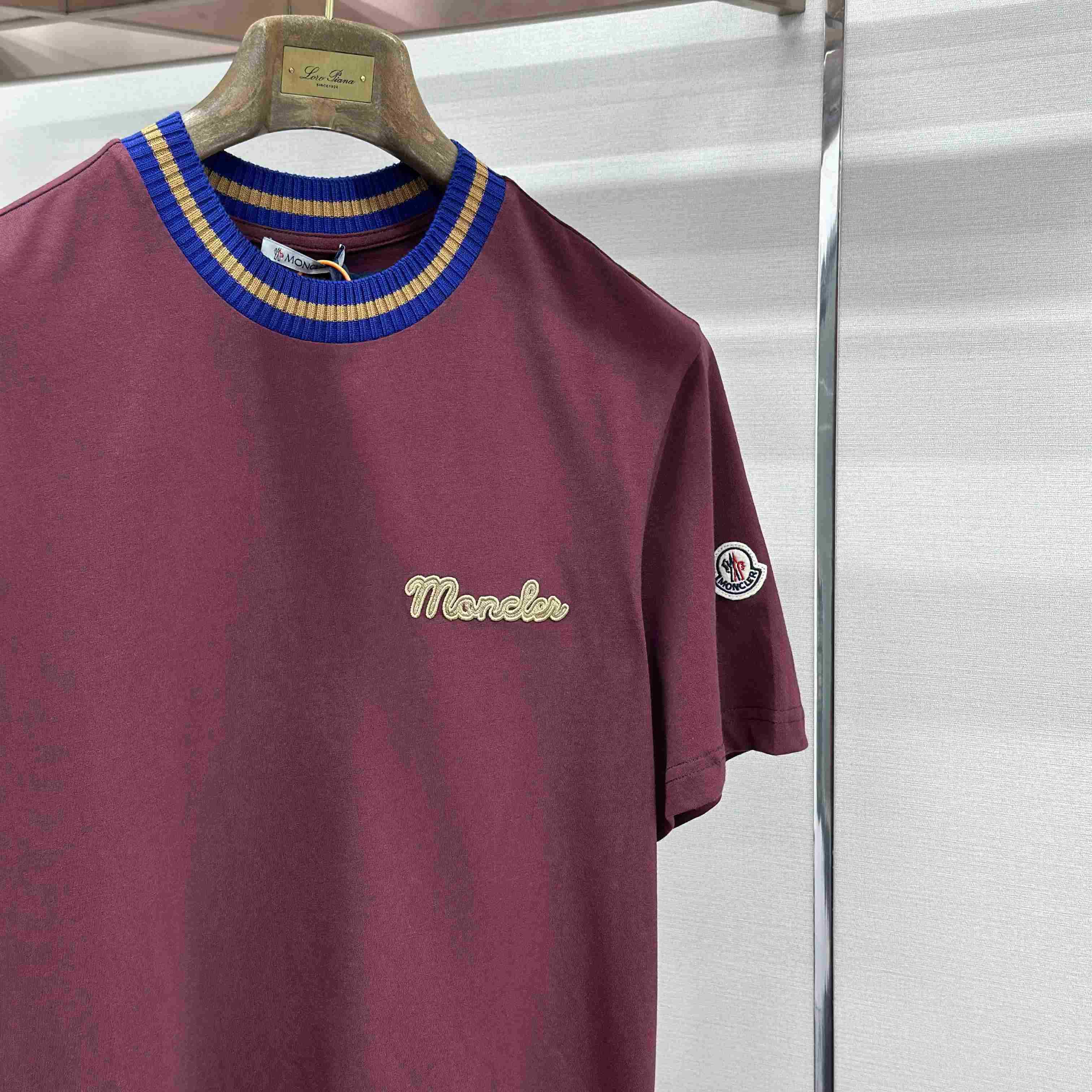 Moncler Embroidered Logo Cotton T-Shirt - DesignerGu