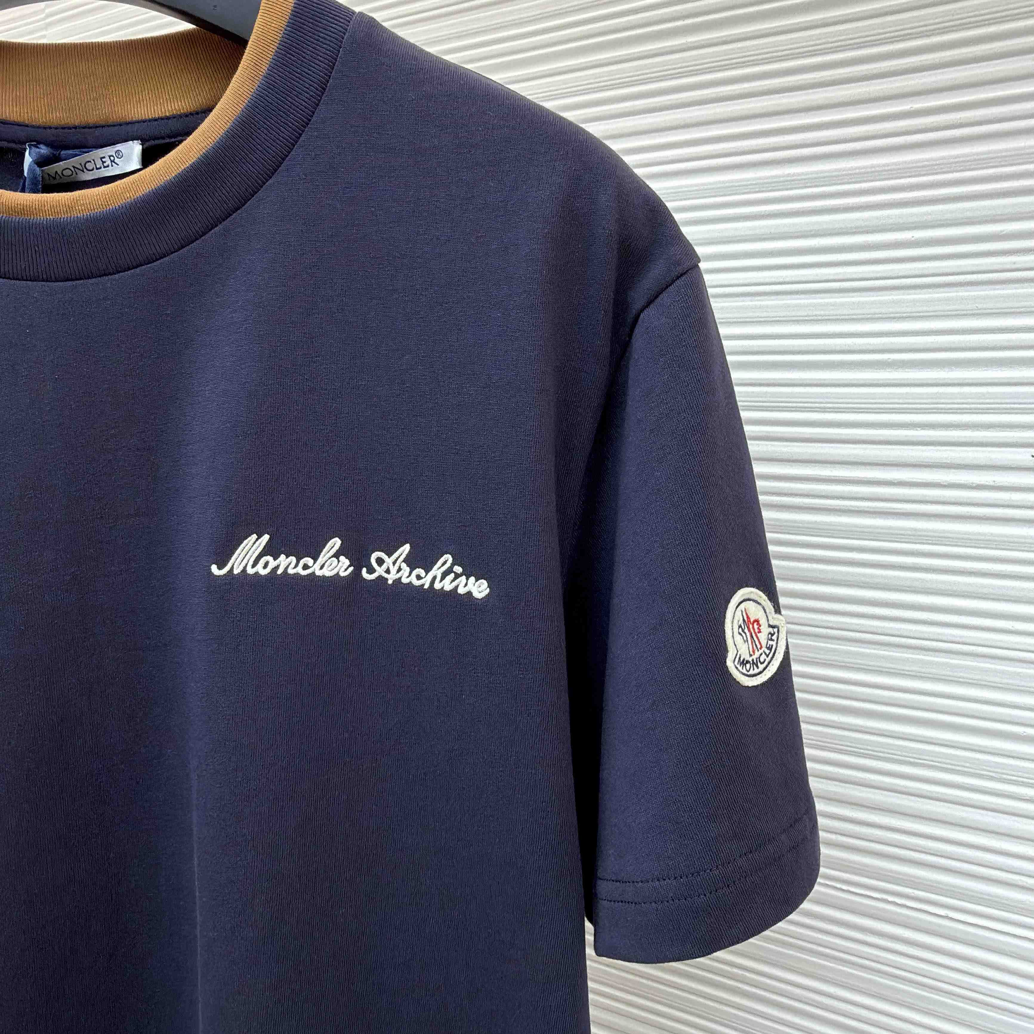 Moncler Embroidered Logo Cotton T-Shirt - DesignerGu