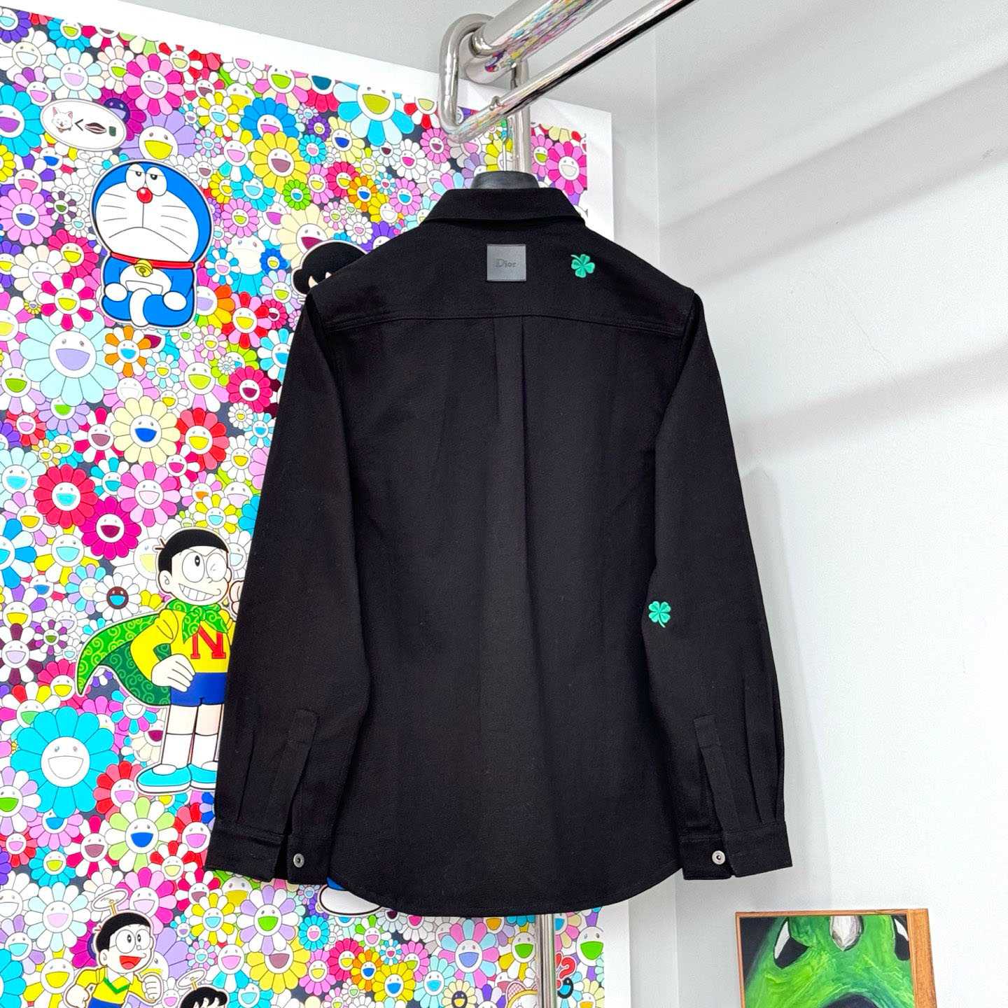 Dior Overshirt with Dior Clover Embroidery  - DesignerGu