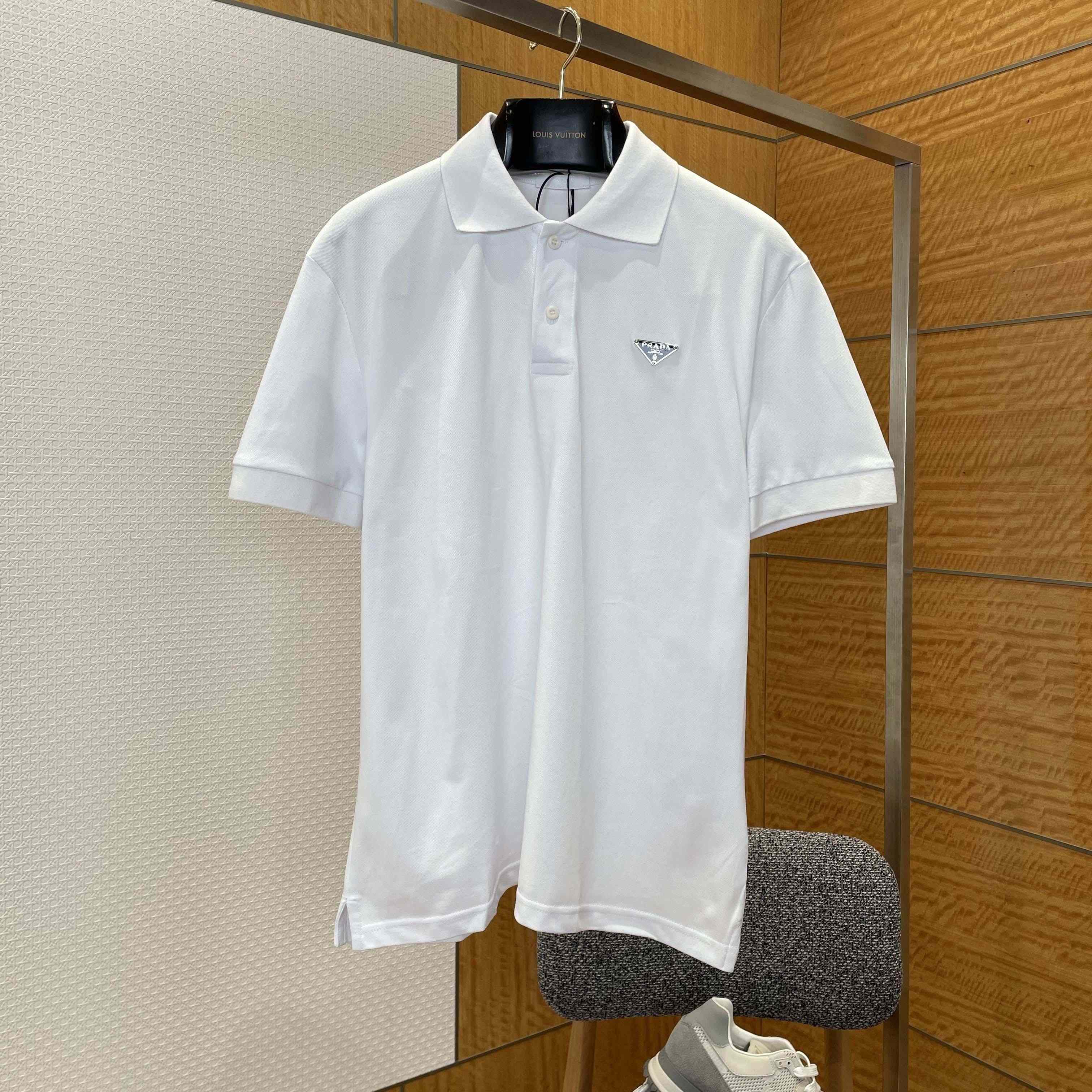 Prada Piqué Polo Shirt - DesignerGu