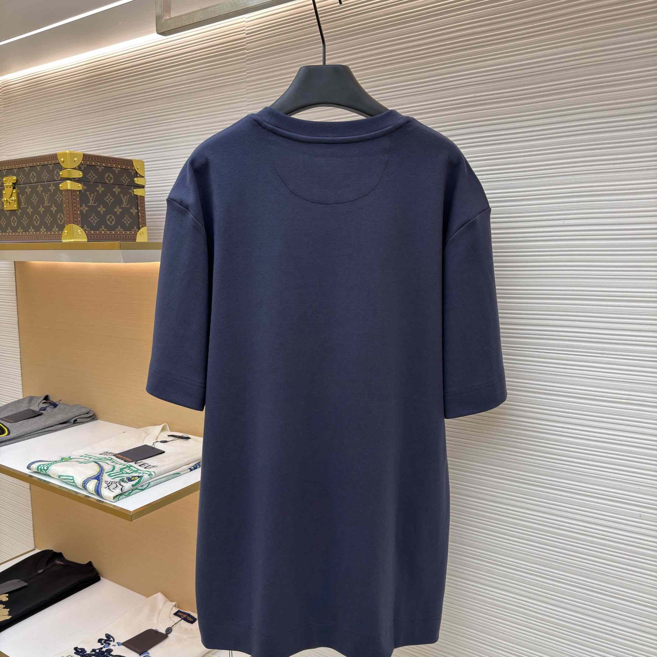 Fendi Navy Blue Cotton T-shirt - DesignerGu