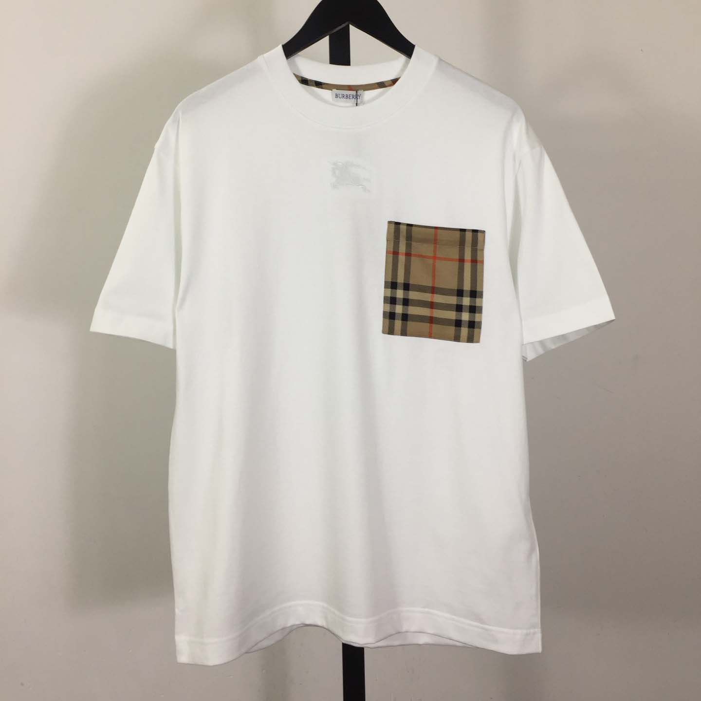 Burberry Check Pocket Cotton T-shirt - DesignerGu