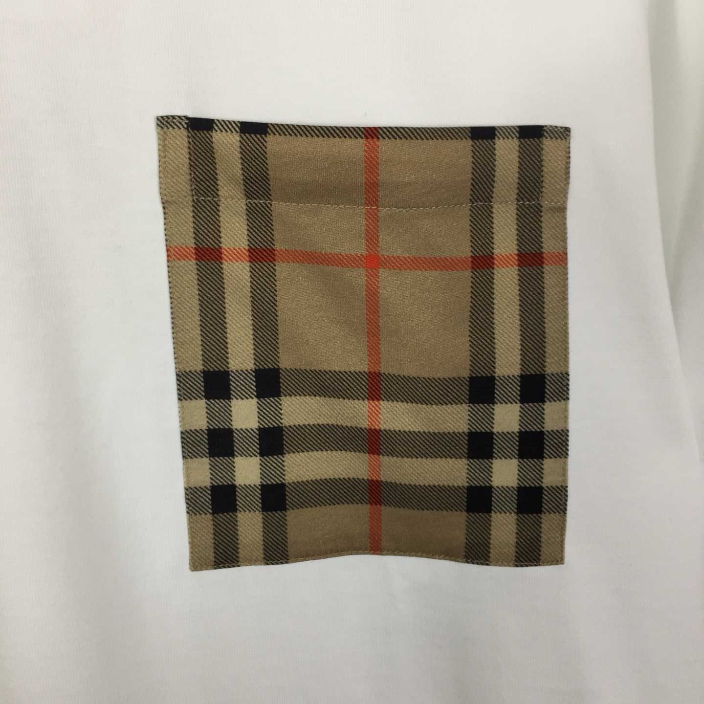 Burberry Check Pocket Cotton T-shirt - DesignerGu