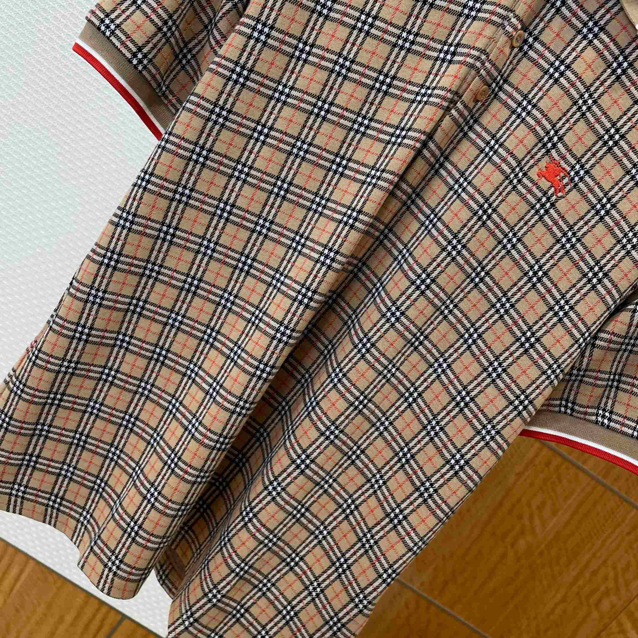 Burberry Check Cotton Blend Polo Shirt - DesignerGu