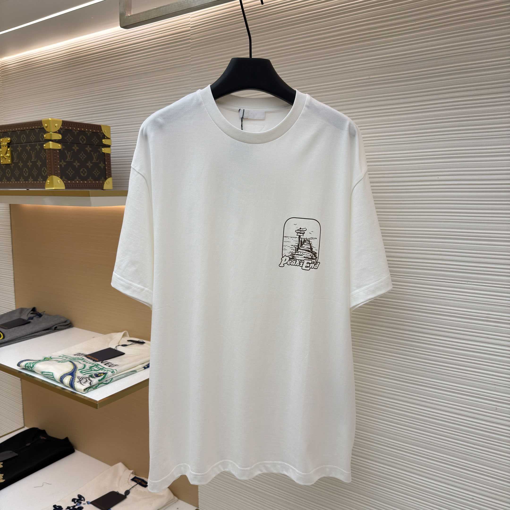 Prada Printed Cotton T-shirt - DesignerGu
