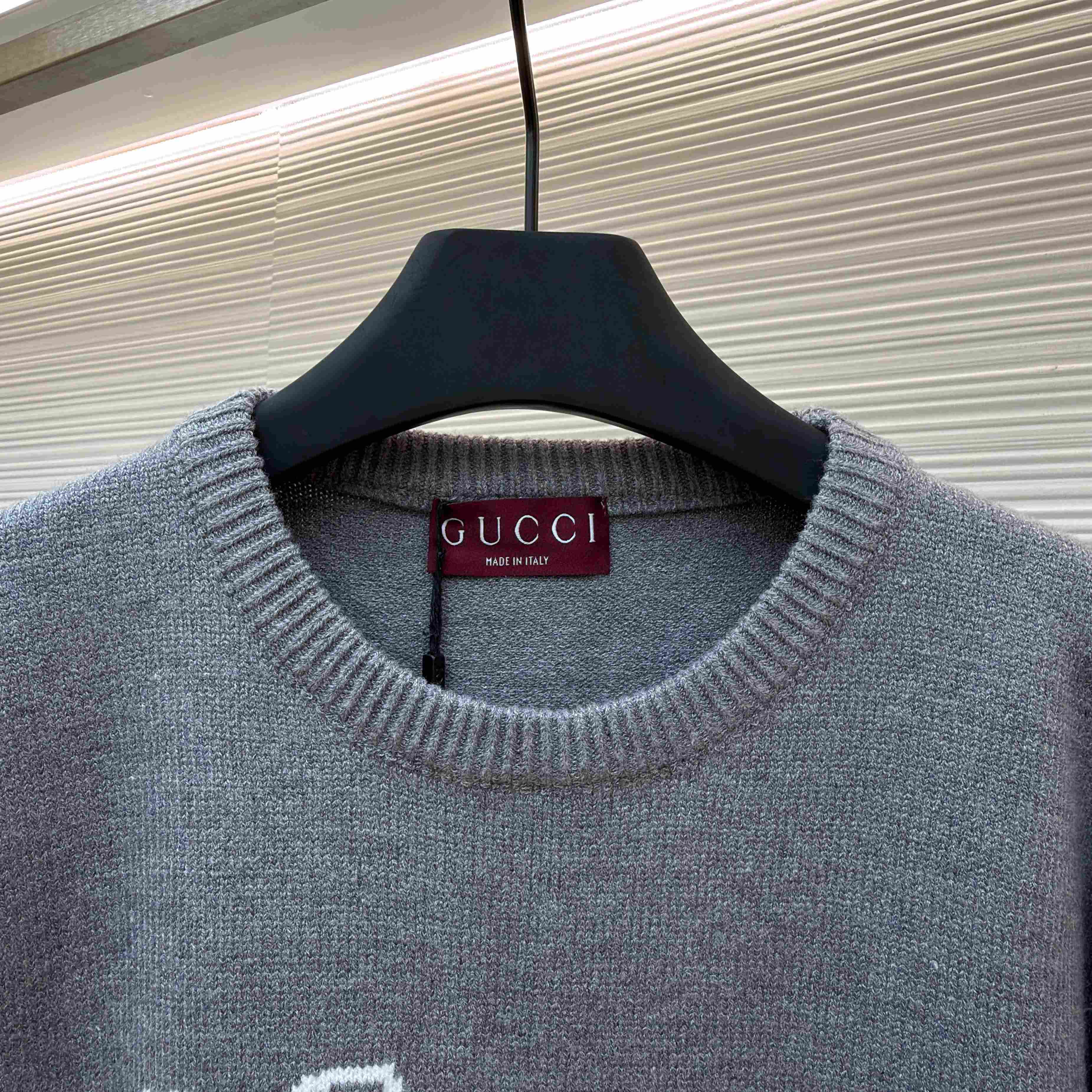 Gucci  Wool Sweater With Intarsia - DesignerGu