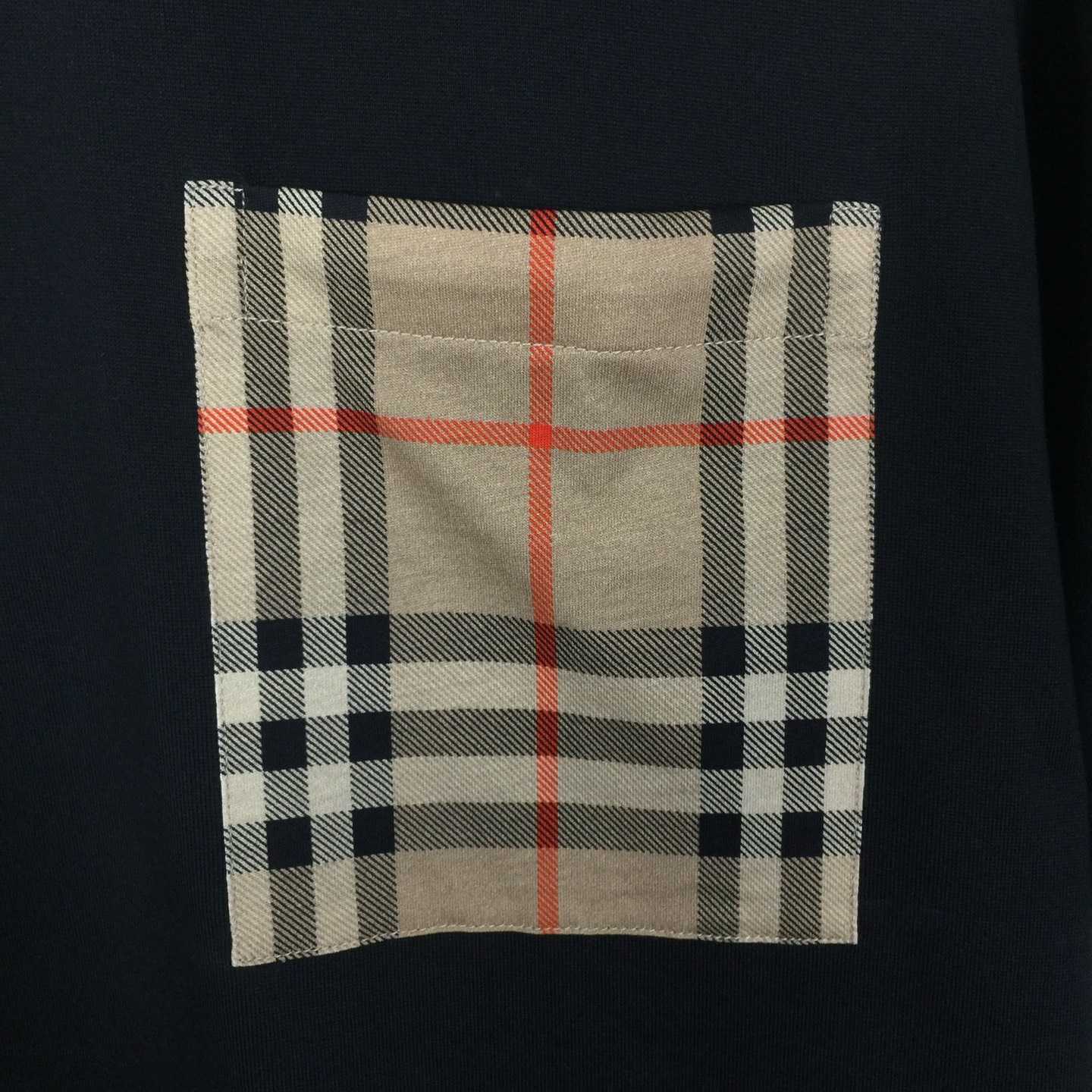 Burberry Check Pocket Cotton T-shirt - DesignerGu