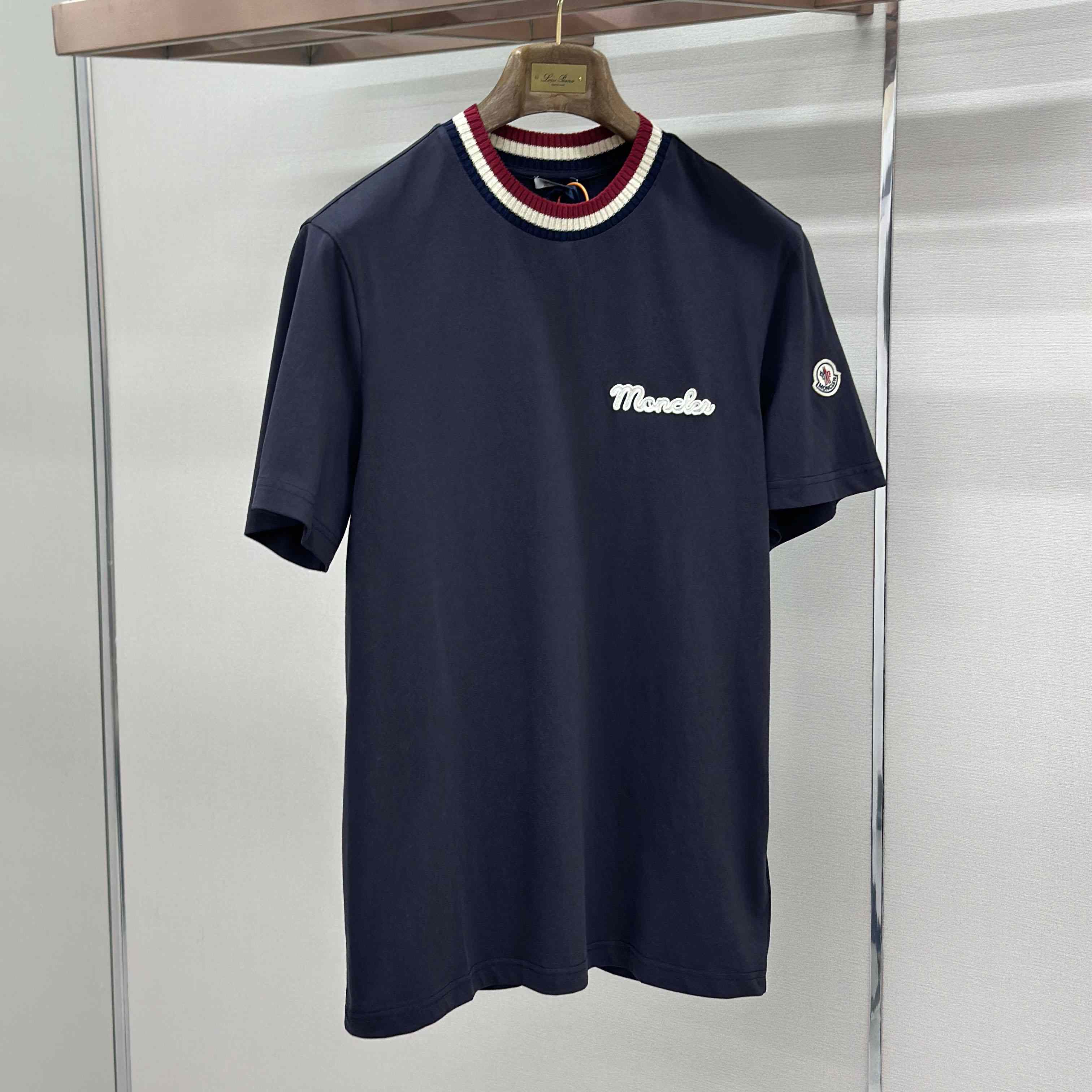 Moncler Embroidered Logo Cotton T-Shirt - DesignerGu