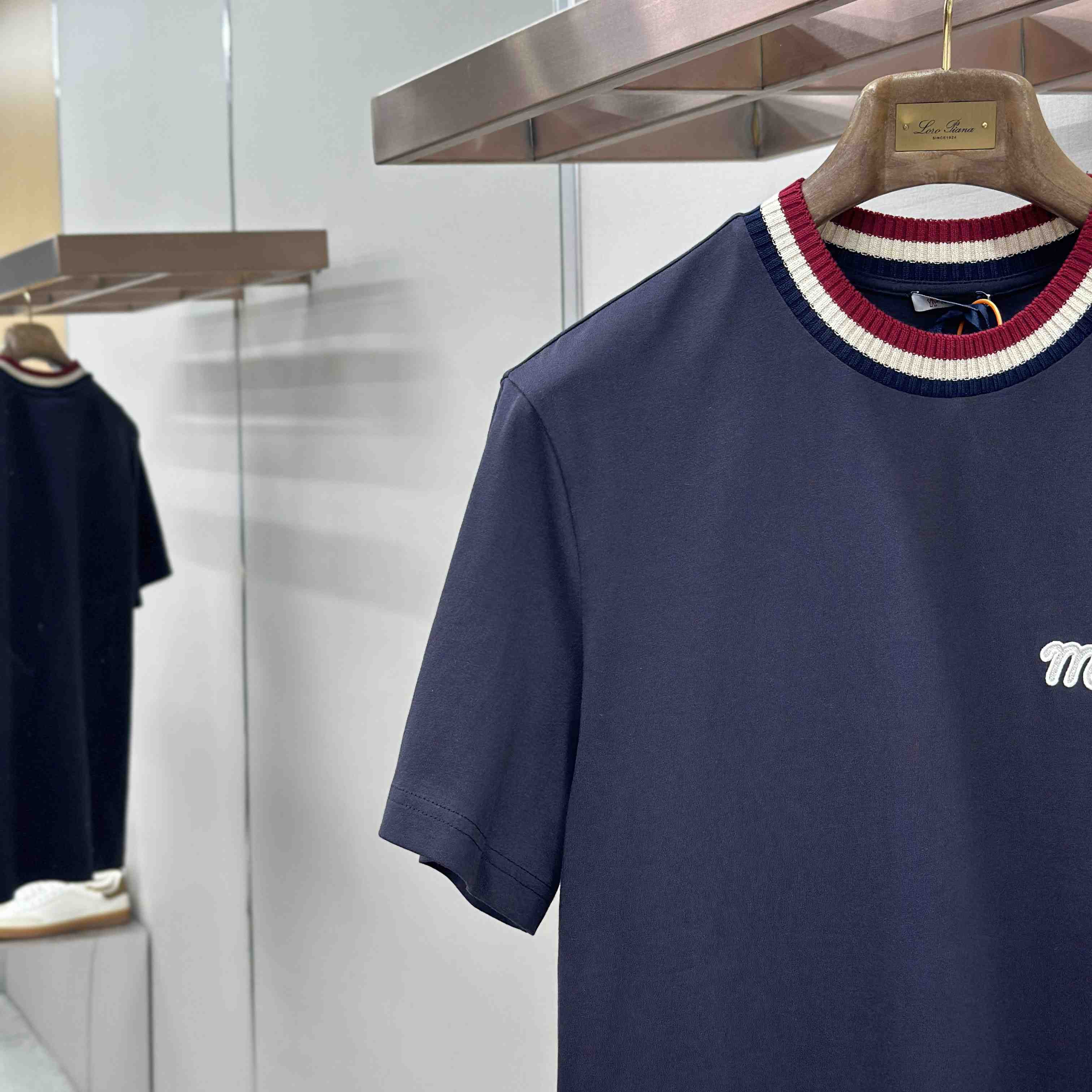 Moncler Embroidered Logo Cotton T-Shirt - DesignerGu