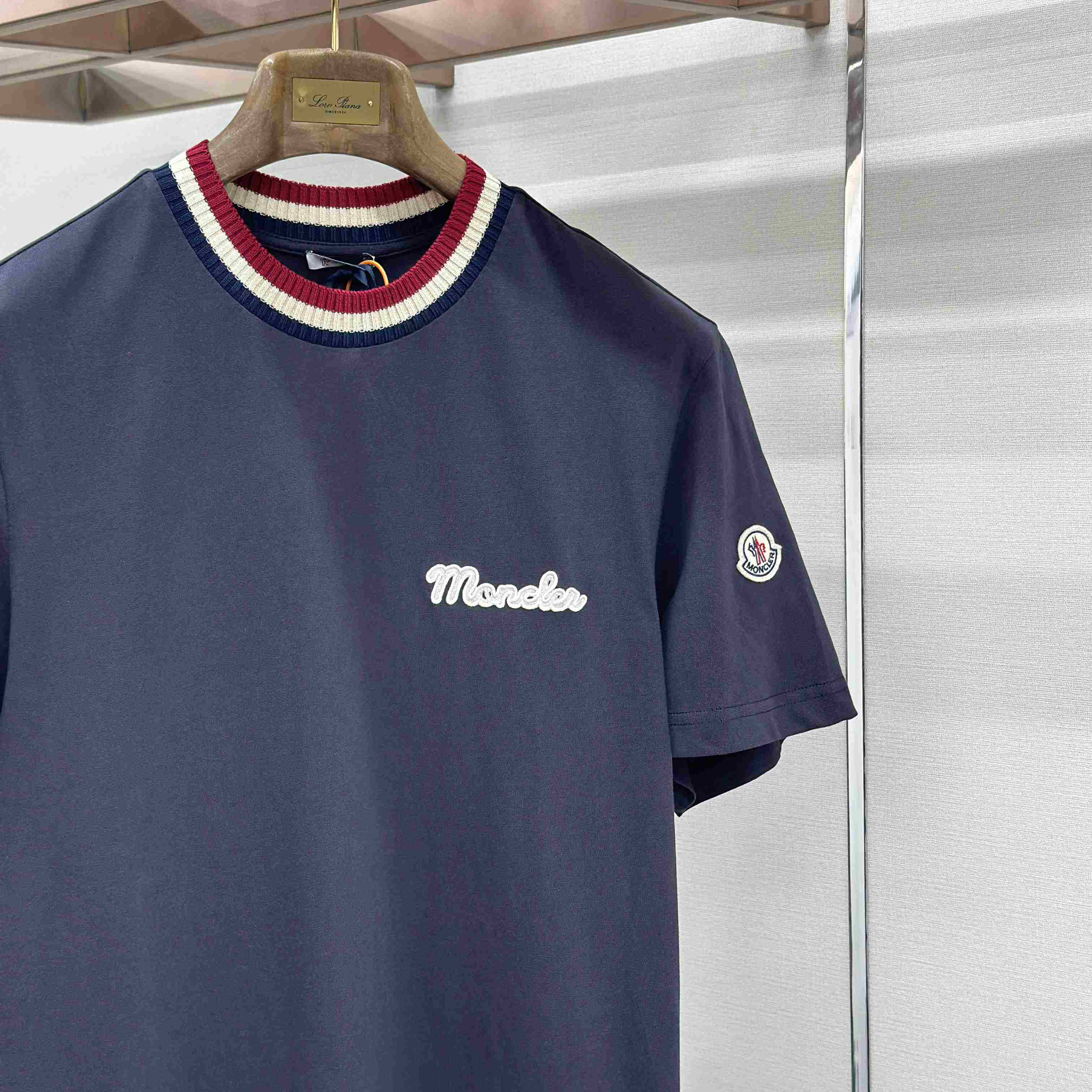 Moncler Embroidered Logo Cotton T-Shirt - DesignerGu