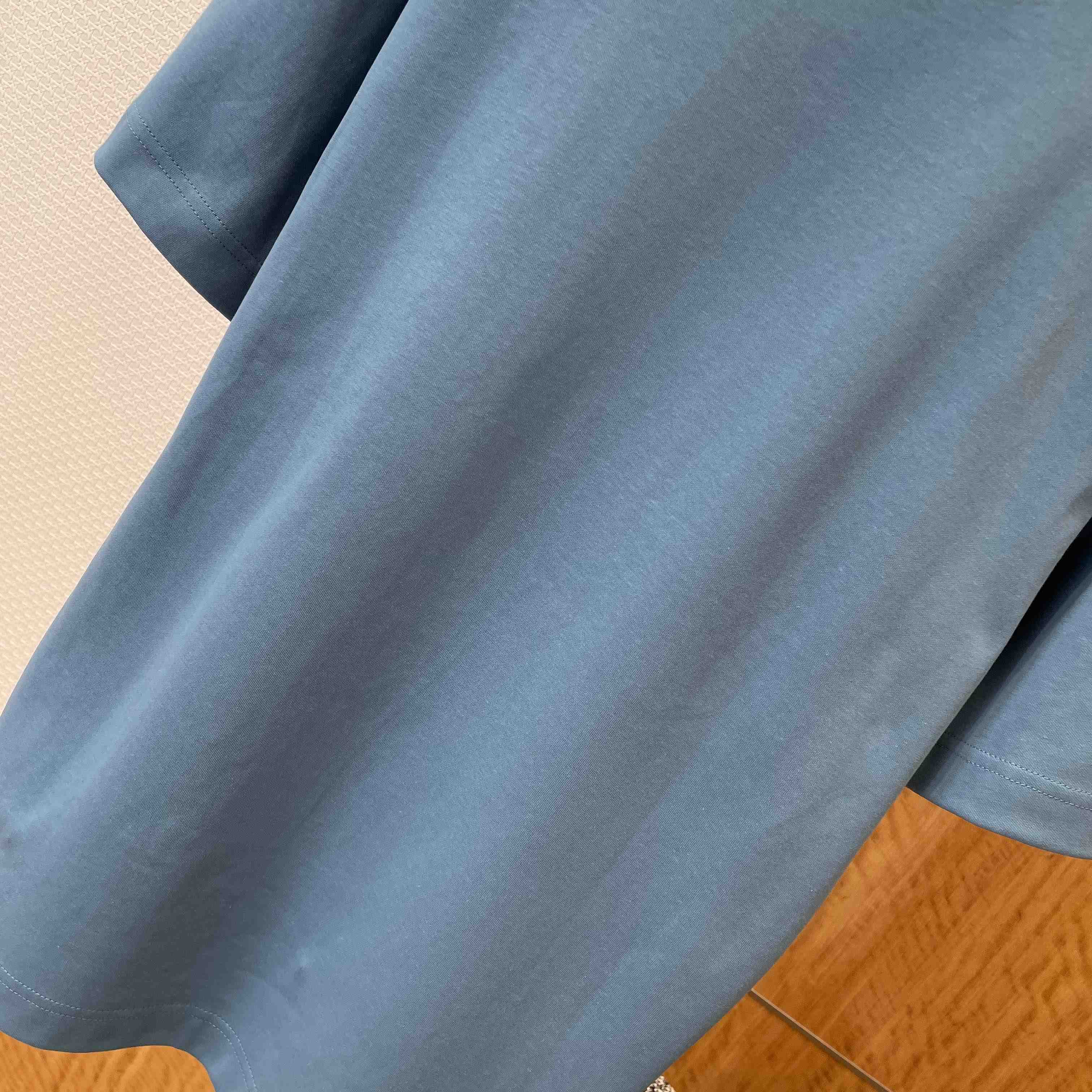Fendi Light Blue Cotton T-shirt - DesignerGu
