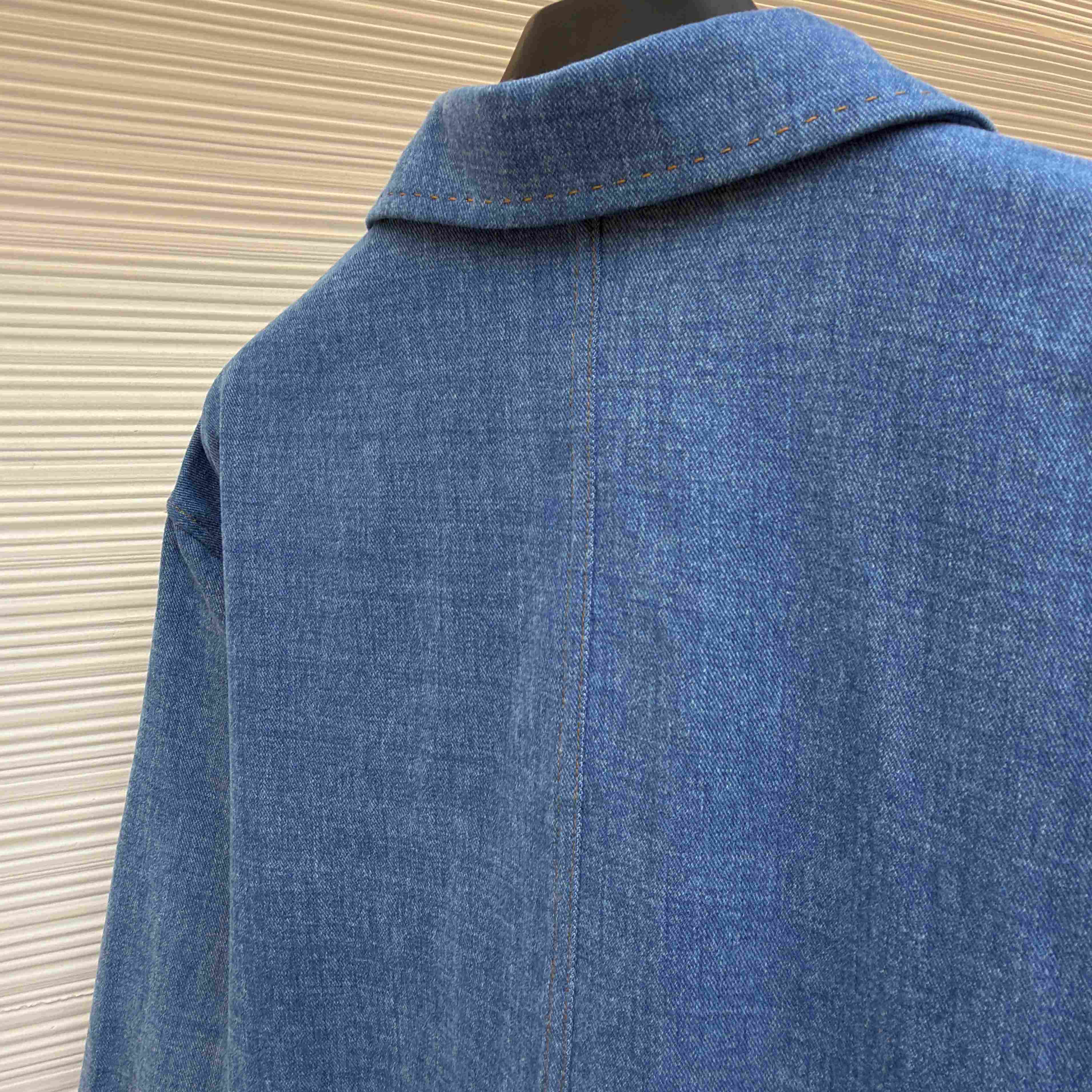 Louis Vuitton Silk-Blend Denim Workwear Jacket - DesignerGu