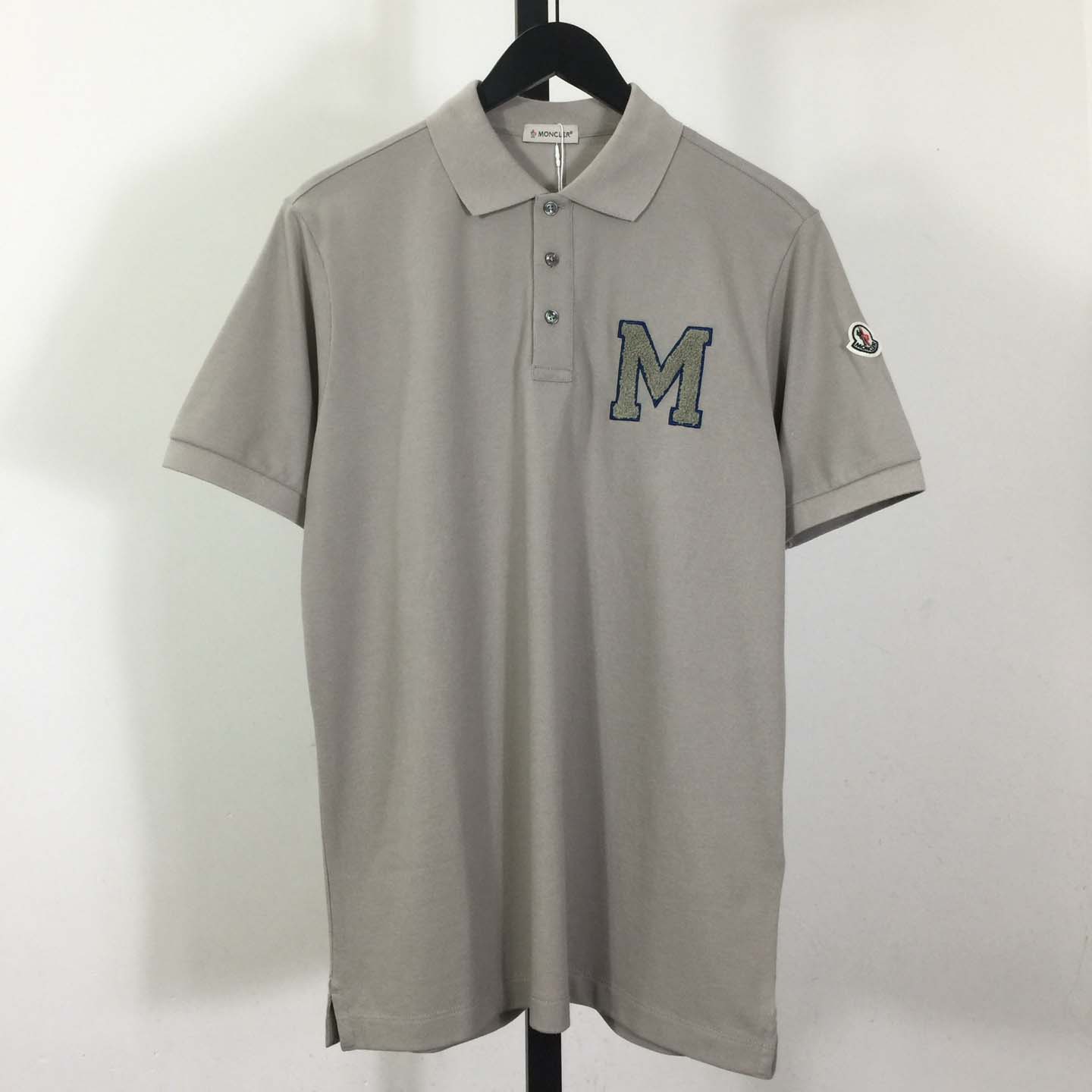 Moncler Monogram Cotton Piquet Polo Shirt - DesignerGu