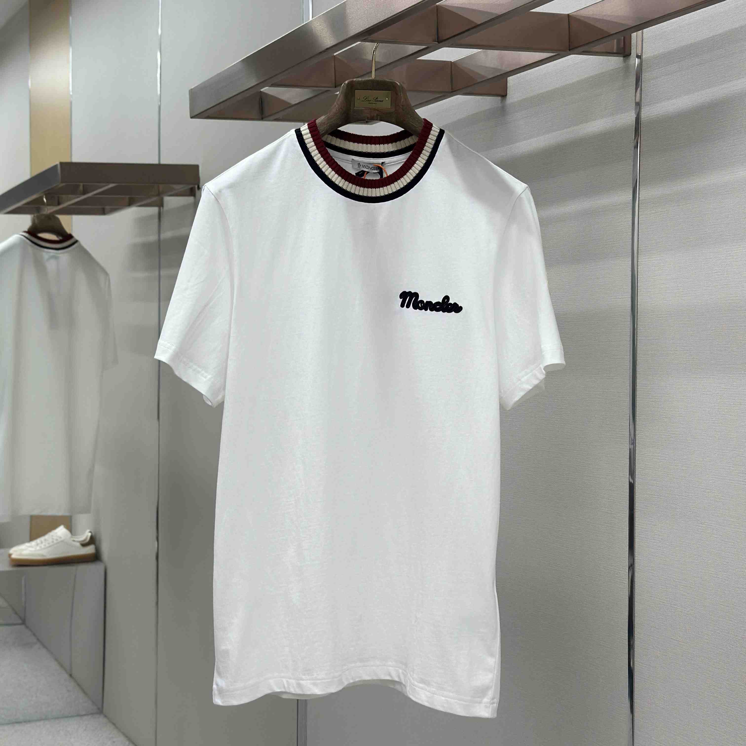 Moncler Embroidered Logo Cotton T-Shirt - DesignerGu