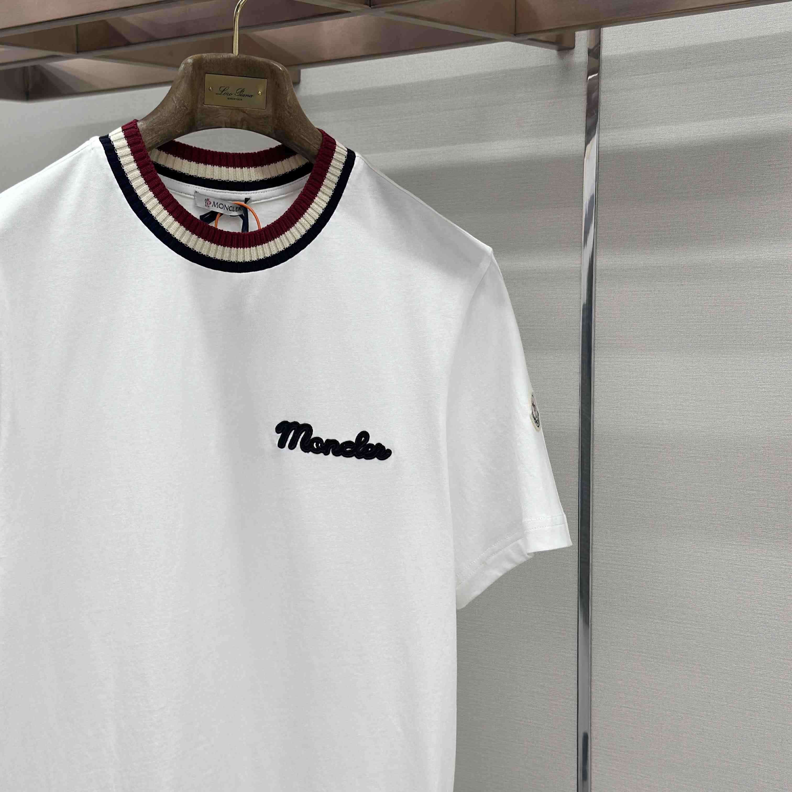 Moncler Embroidered Logo Cotton T-Shirt - DesignerGu