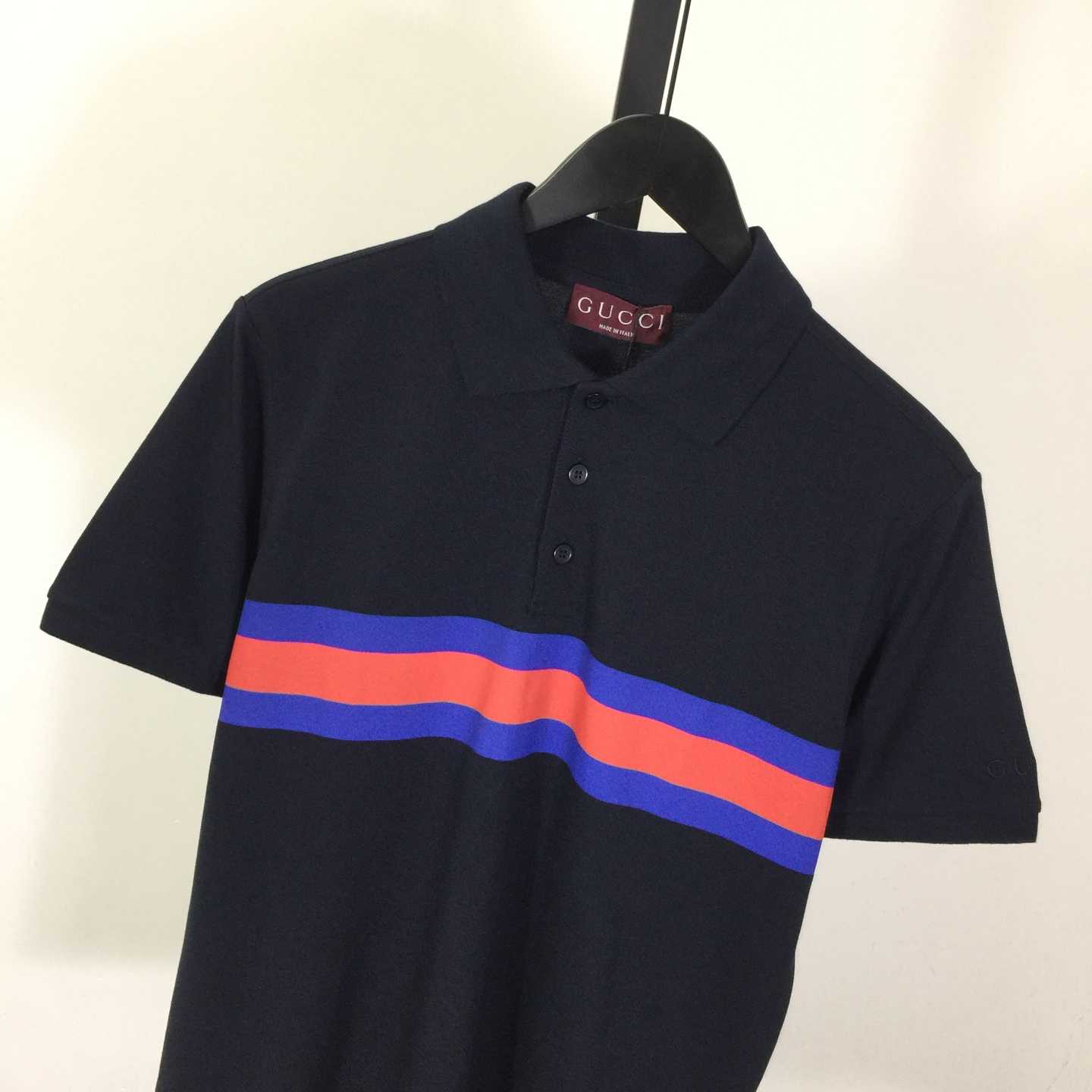 Gucci Cotton Piquet Polo Shirt With Web  - DesignerGu