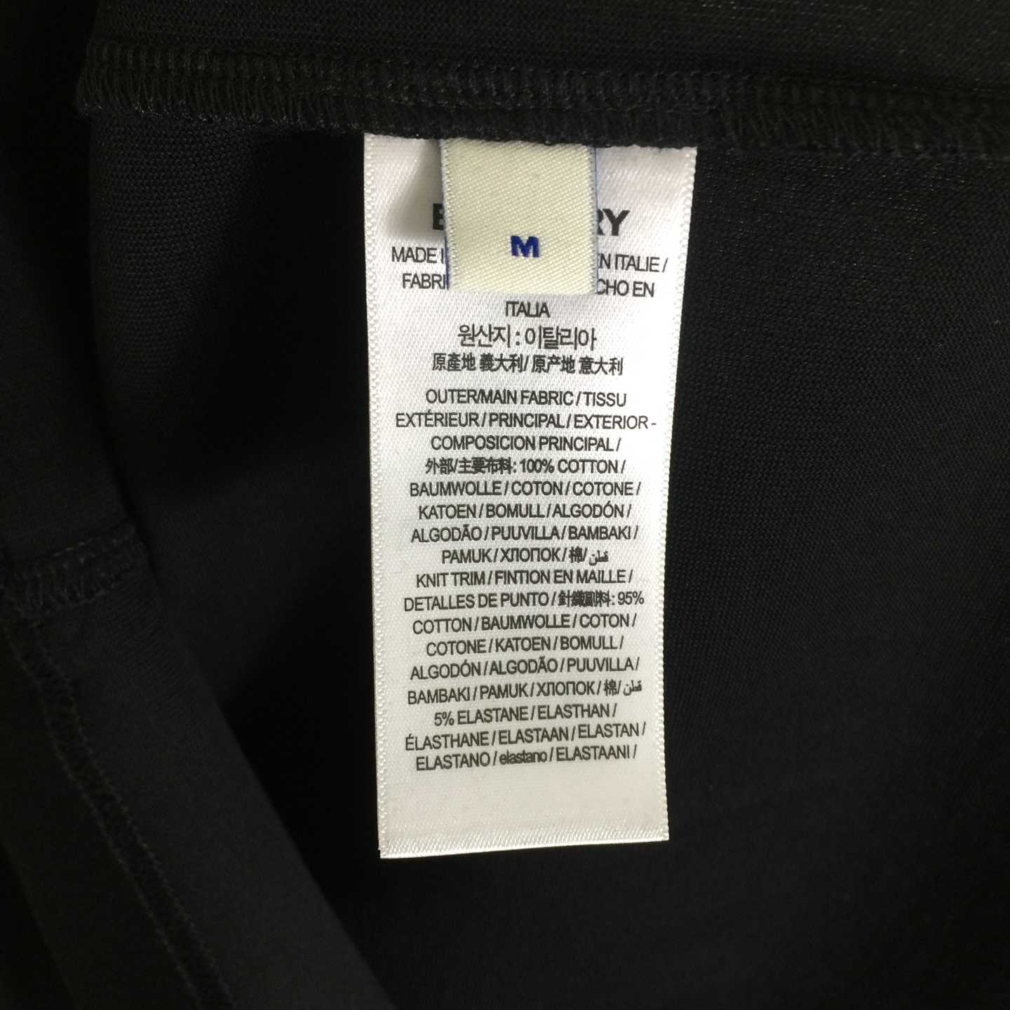 Burberry Vintage Check Sleeve Oversized T-Shirt 'Black' - DesignerGu