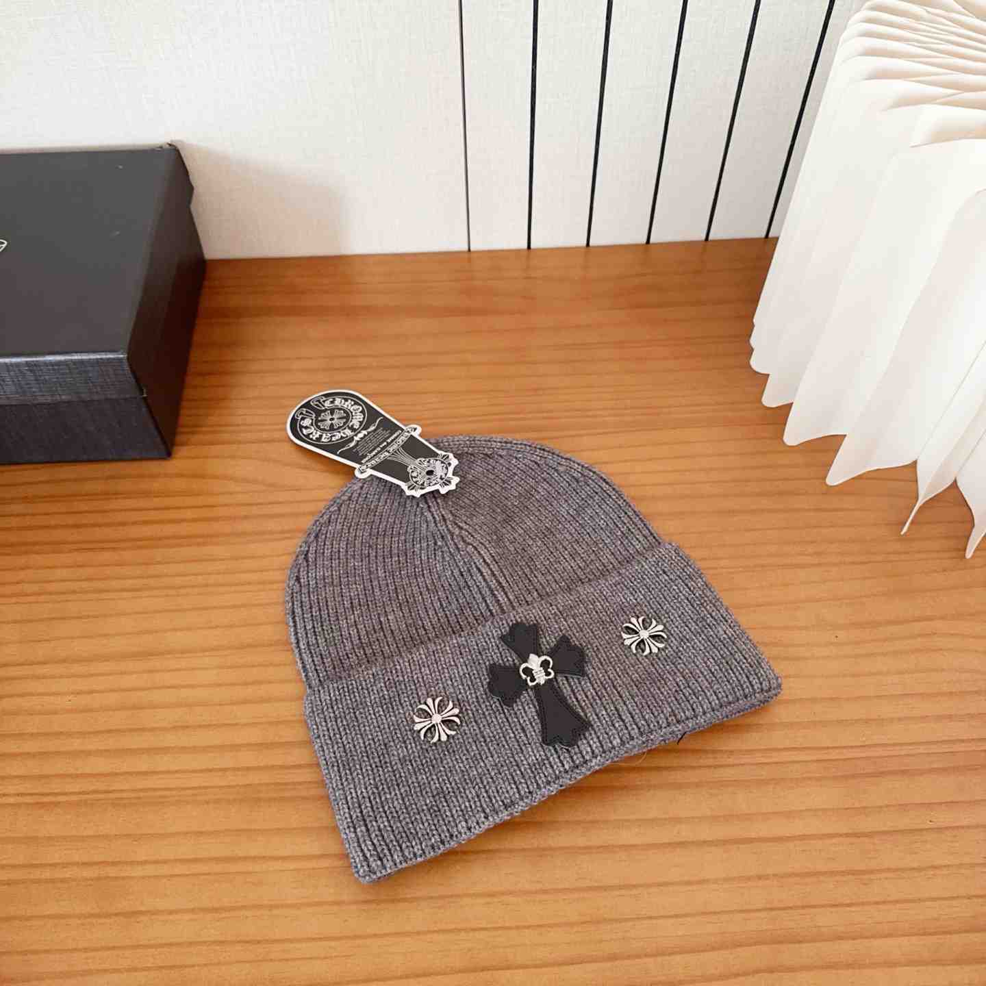 Chrome Heart Beanie Grey - DesignerGu