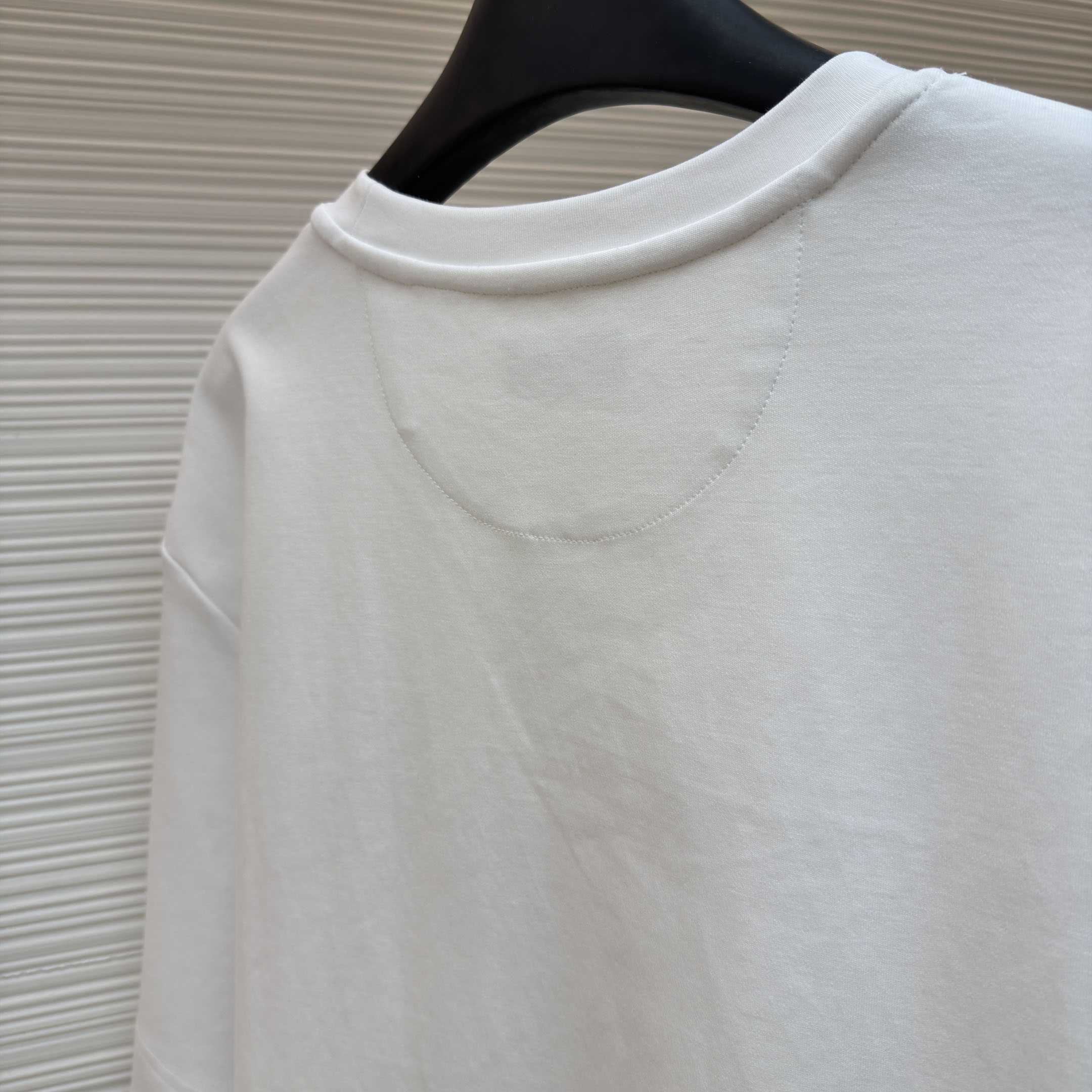 Fendi White Cotton T-shirt - DesignerGu