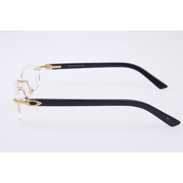 Cartier CT 5952143 Eyeglasses In Gold With Black Arms - DesignerGu